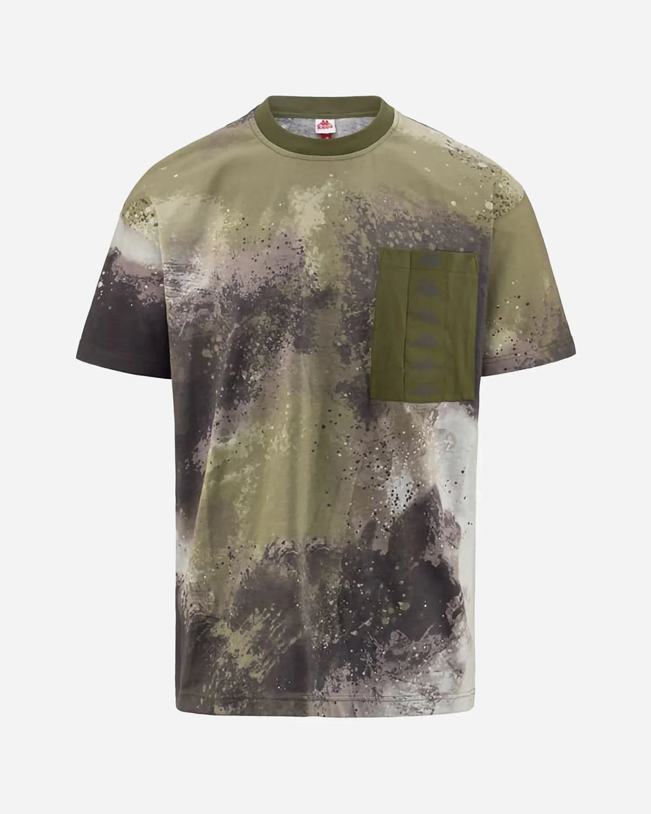 T-shirt Homme Kappa Banda 222 – Vert, Modèle FAPO GRAPHIK, Coton (neuf étiquettes)