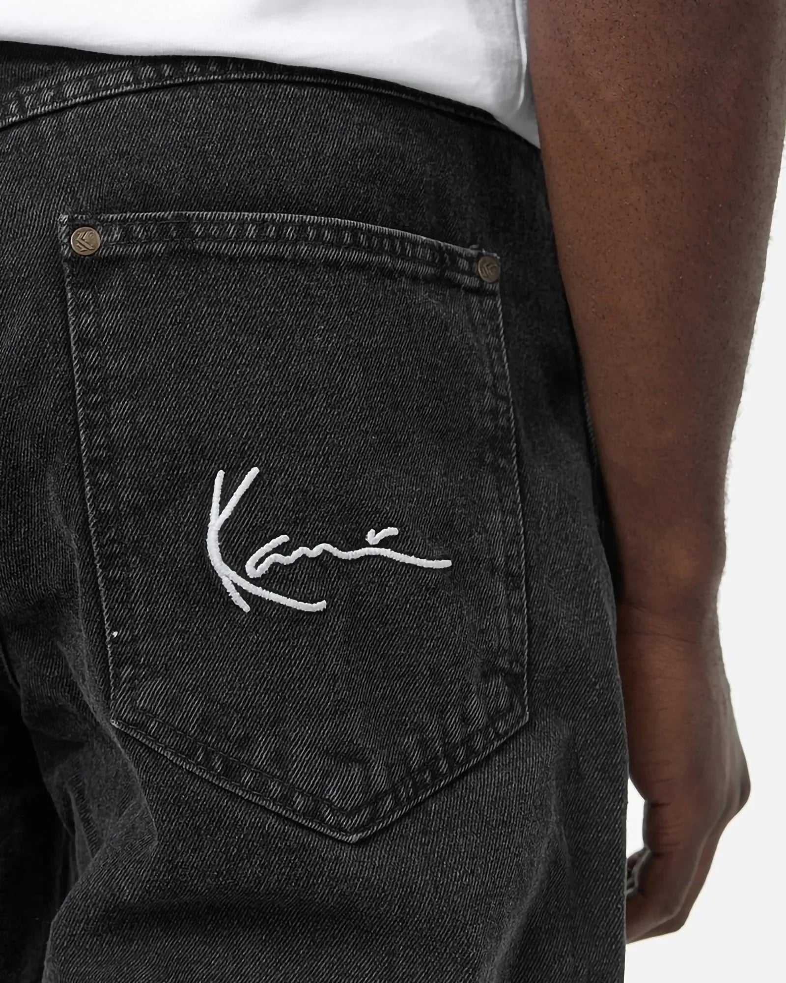 Karl Kani Kk Small Signature Tapered Five Pocket Denim Vintage Black