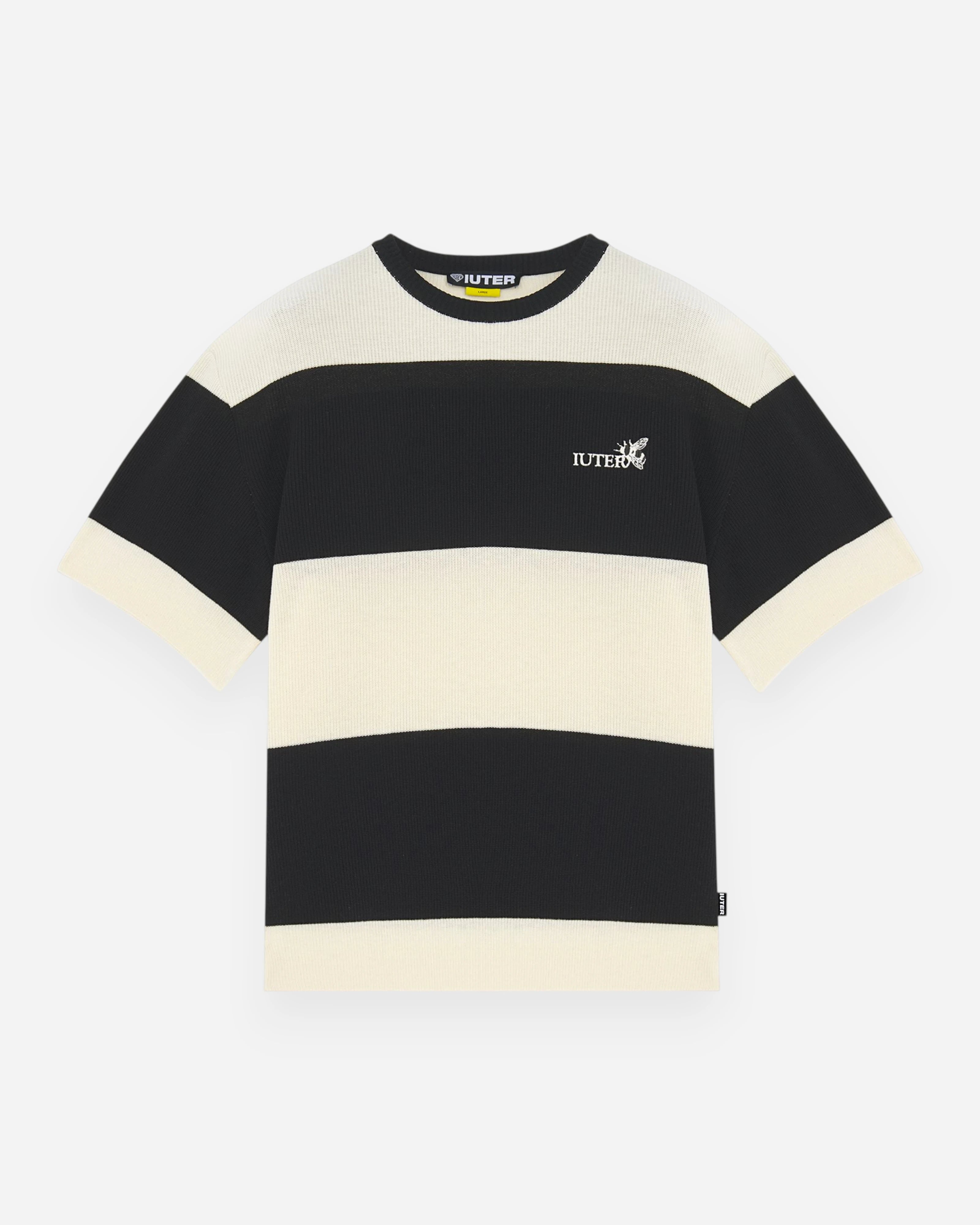 Iuter Harmony Band Knit Oversize Tee Jumper Black