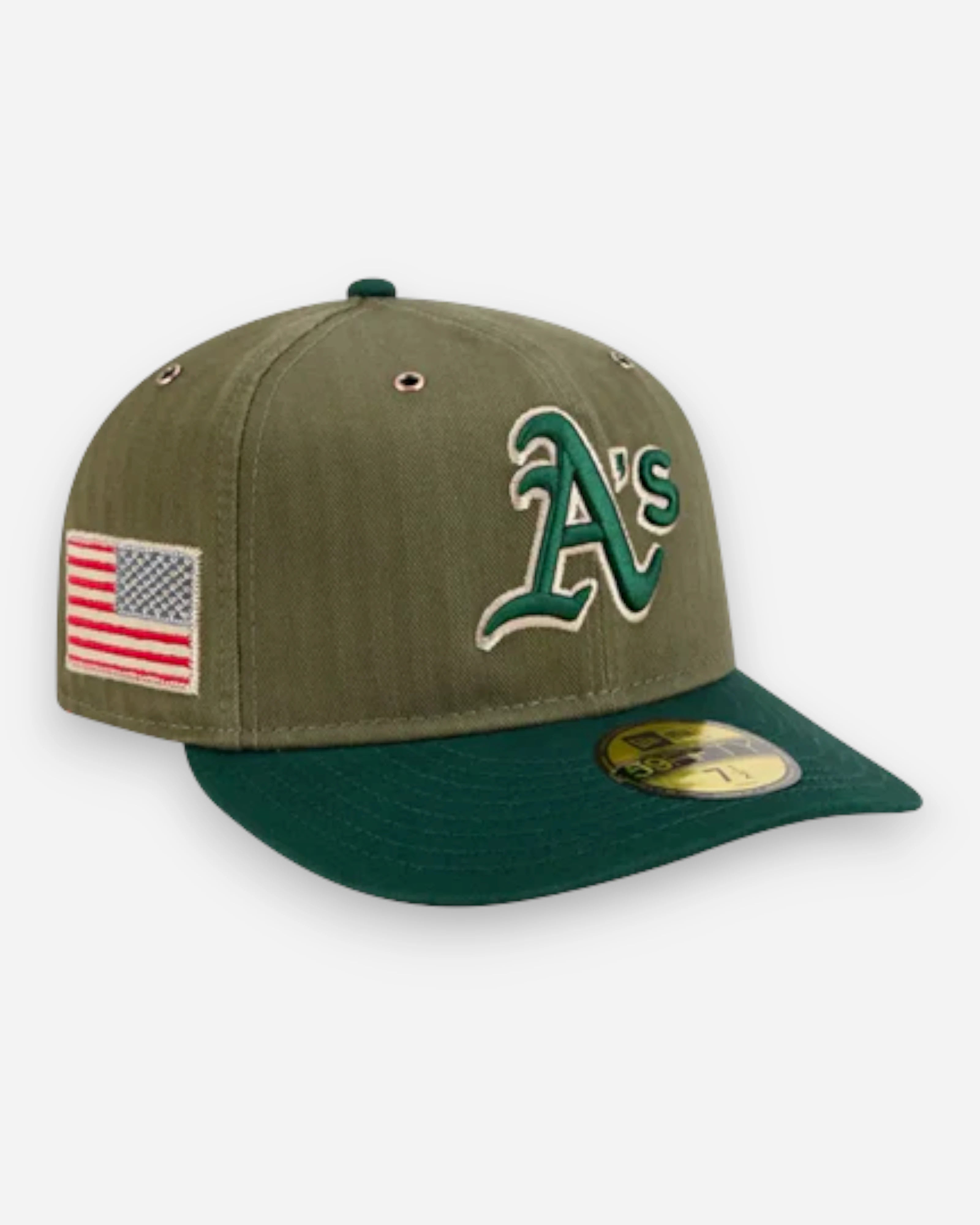 59FIFTY Fitted MLB Oakland Athletics Three Looms American Herringbone Dark Green