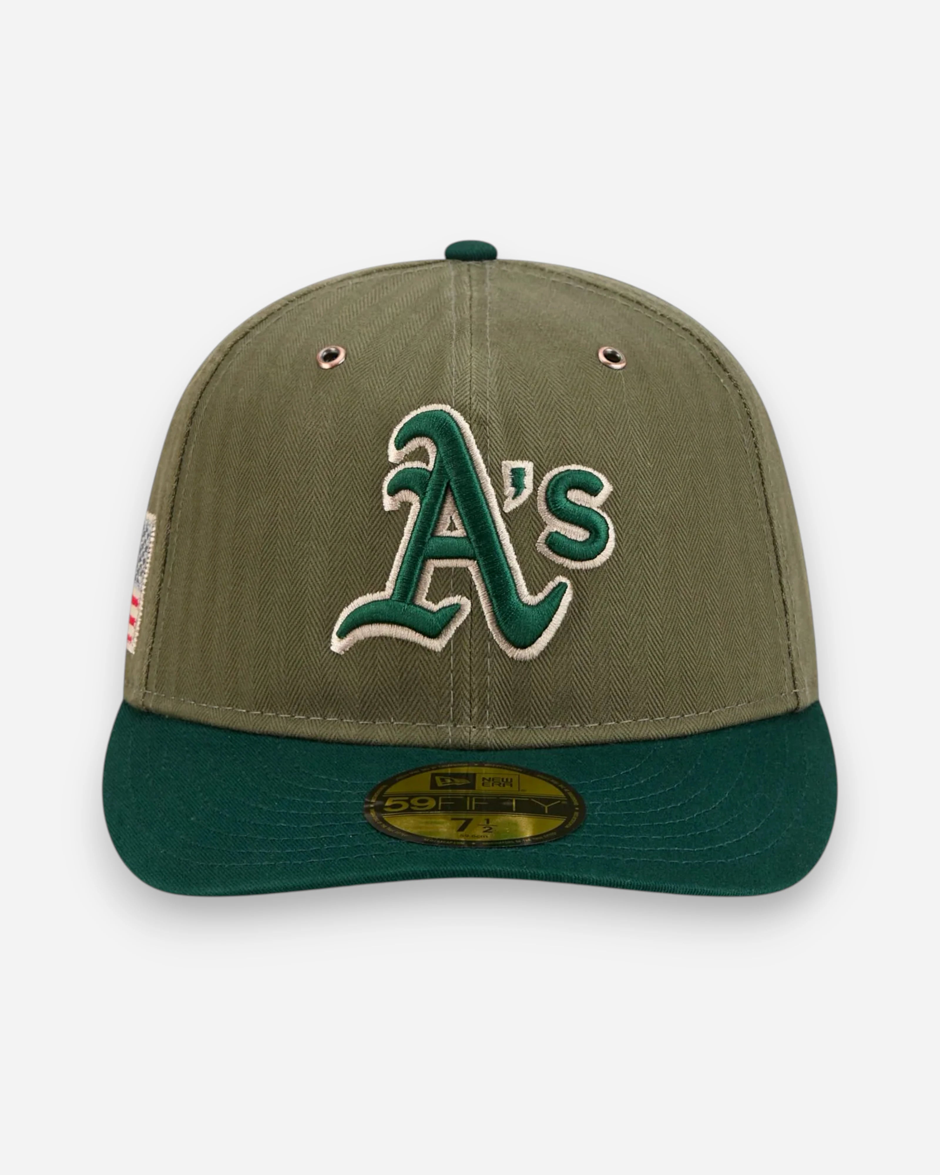 59FIFTY Fitted MLB Oakland Athletics Three Looms American Herringbone Dark Green