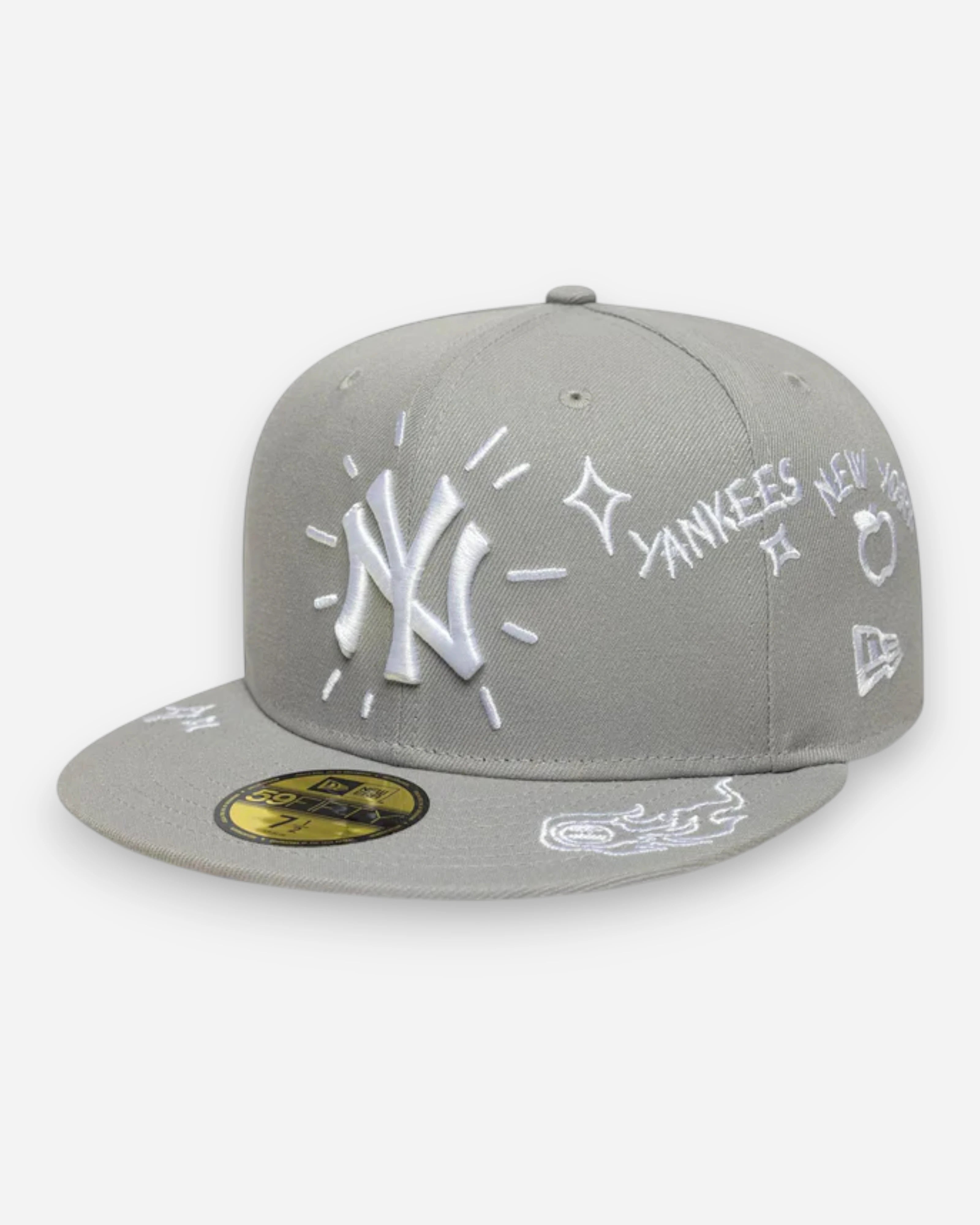 59FIFTY Fitted MLB New York Yankees Scribble Light Grey
