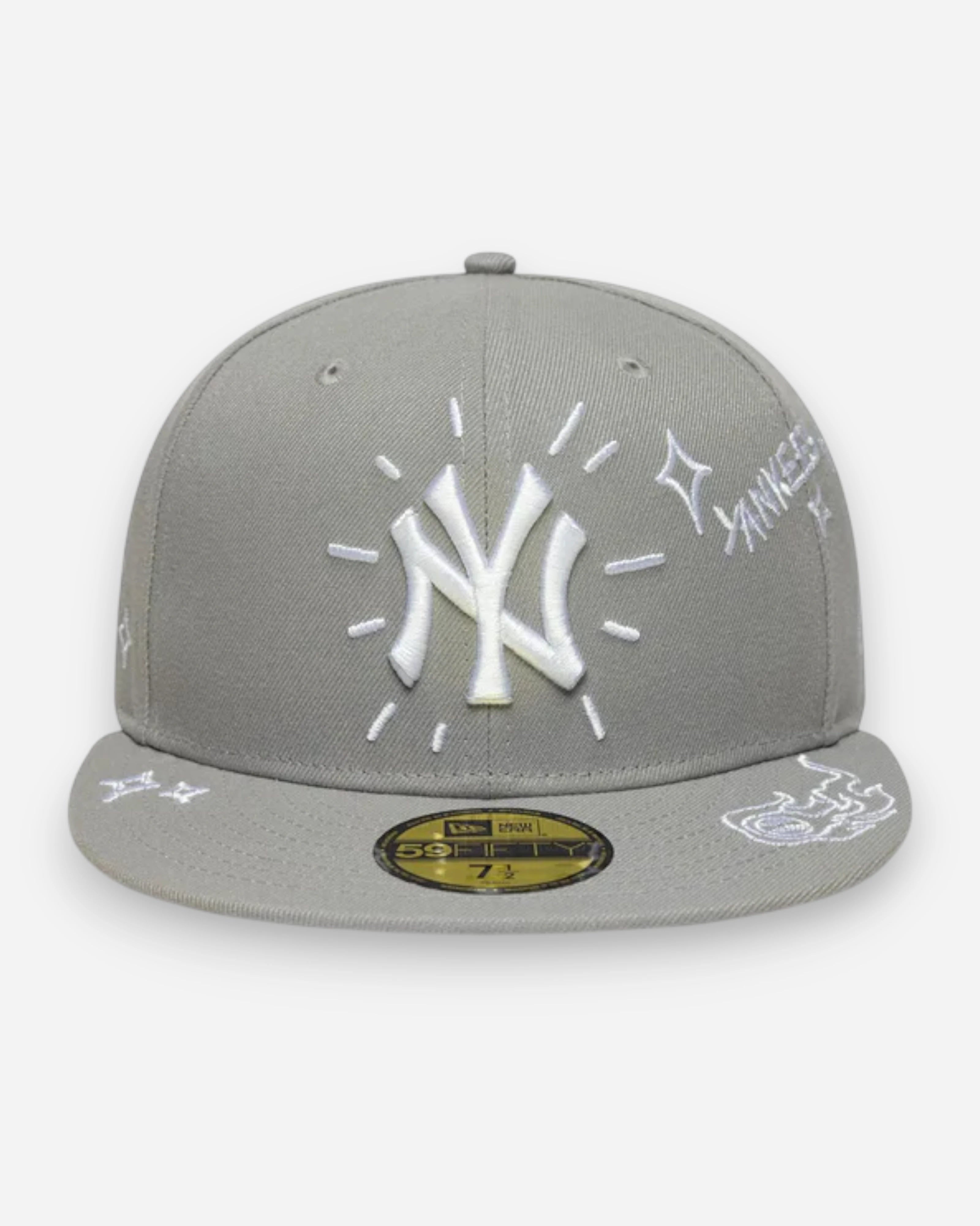 59FIFTY Fitted MLB New York Yankees Scribble Light Grey