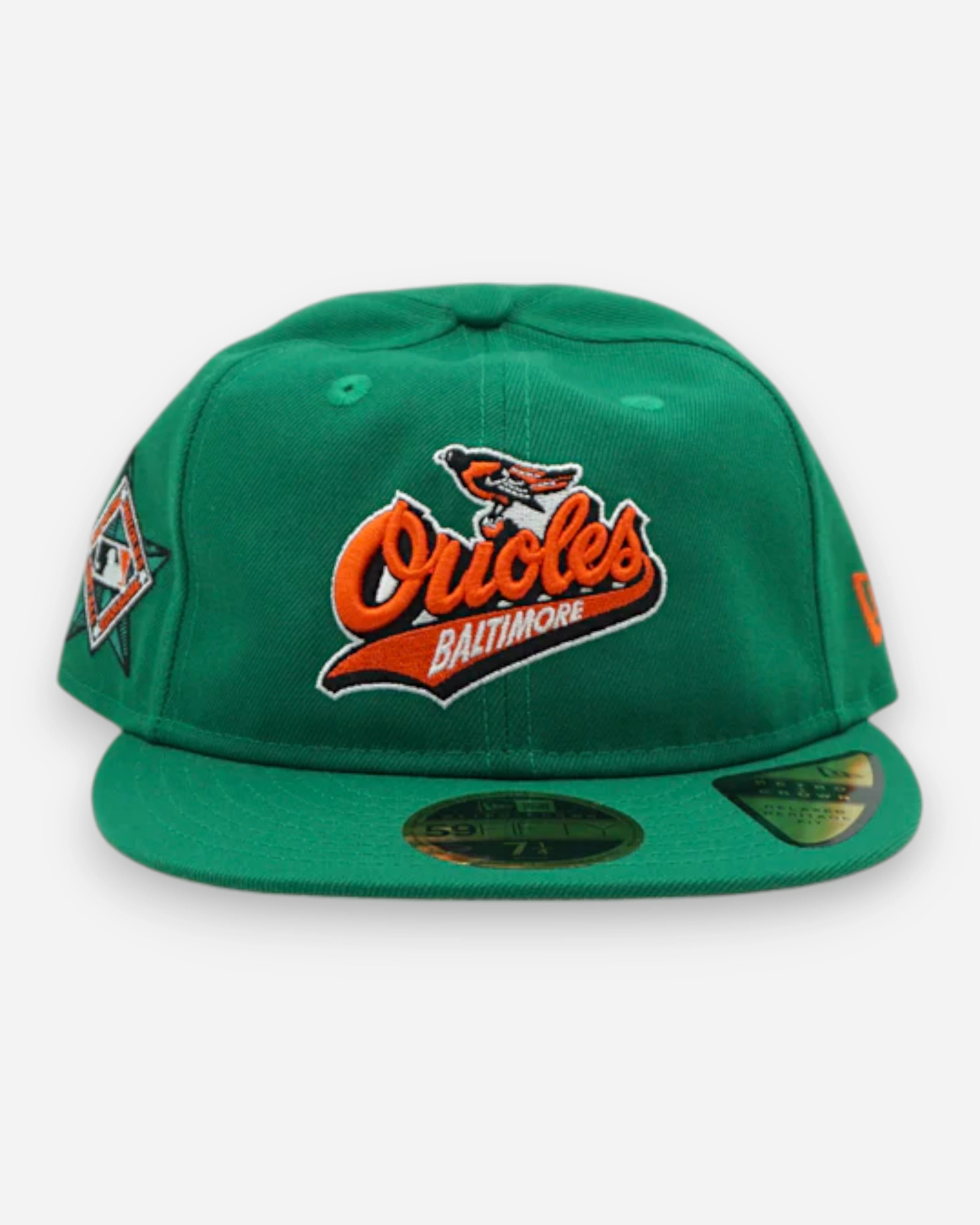 59FIFTY MLB Coop Pin Retro Crown Baltimore Orioles Green Orange