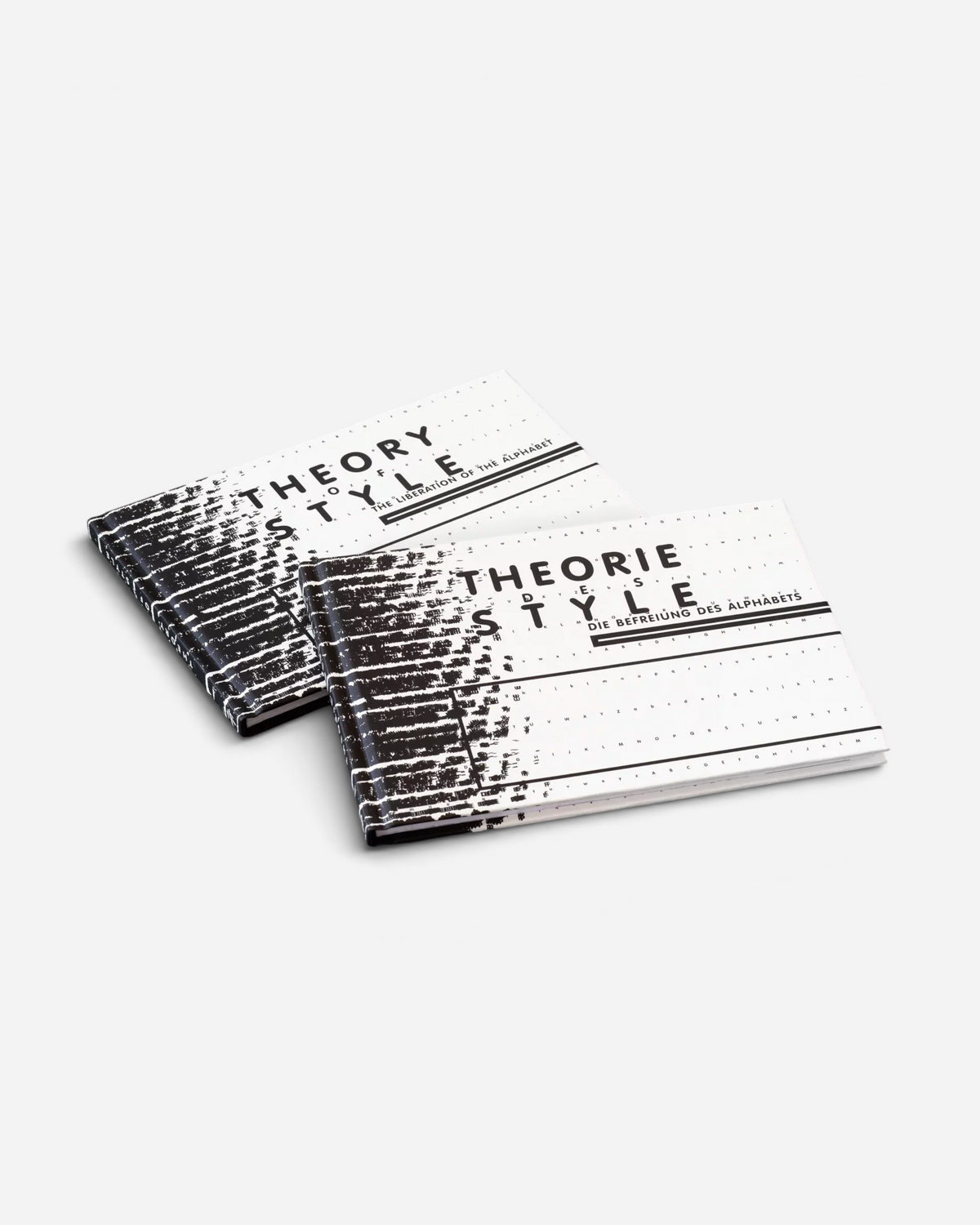 Astrofat Theory of Style and Theorie des Style hardcover graffiti books with black and white typographic covers.