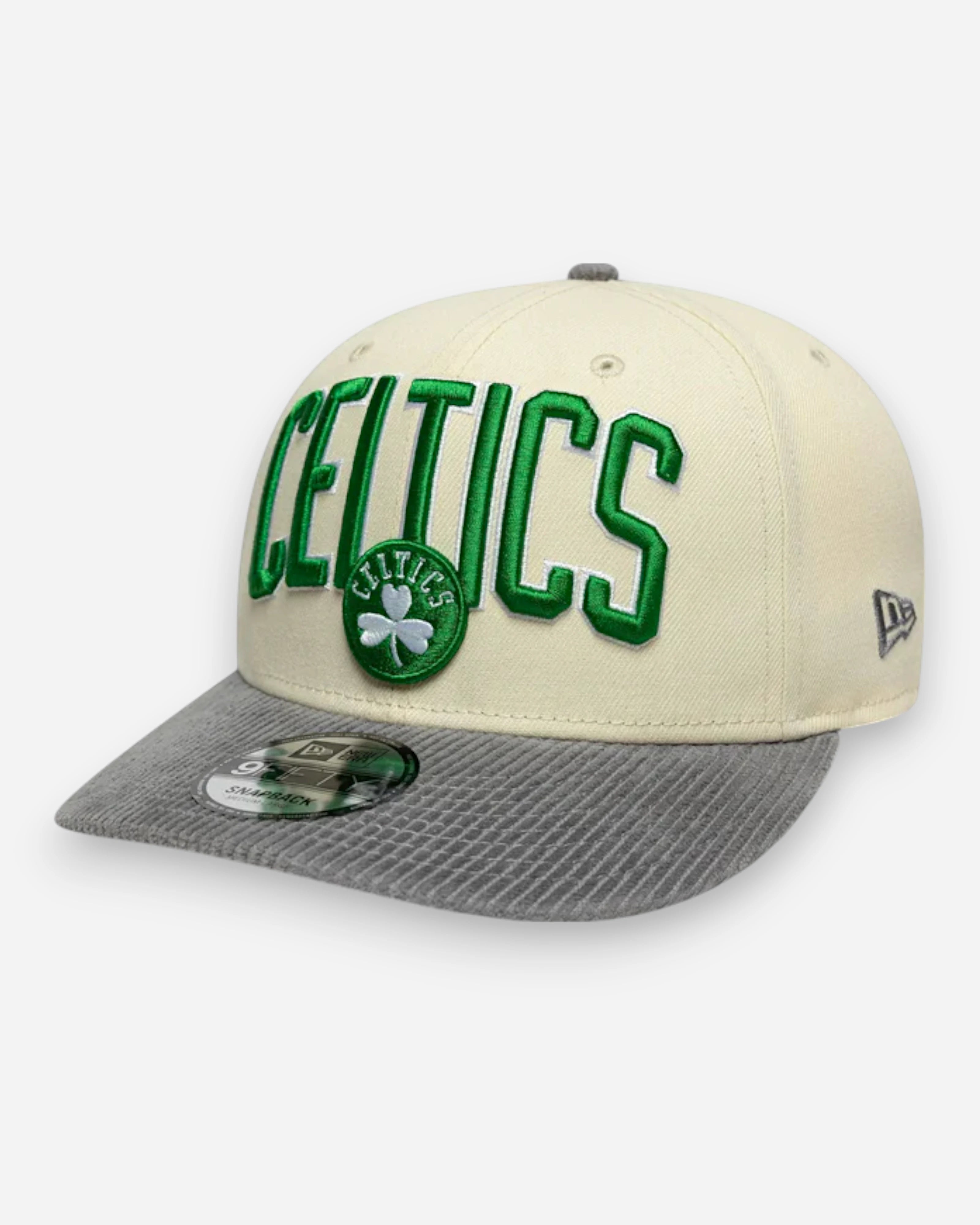 9FIFTY Boston Celtics NBA Cord Visor Snapback Adjustable Cap Cream