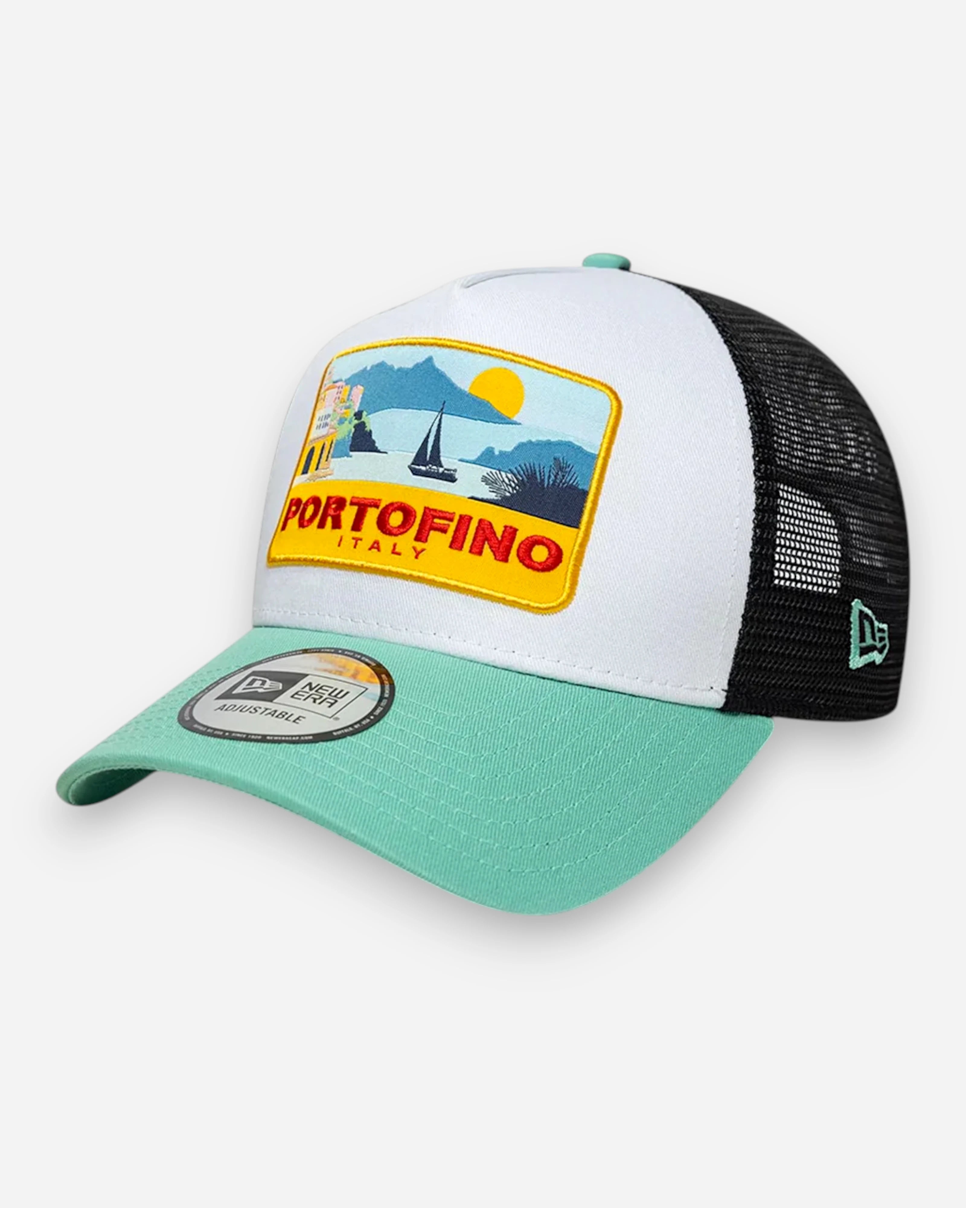 9FORTY A-Frame Trucker New Era Location Portofino Verde Pastello