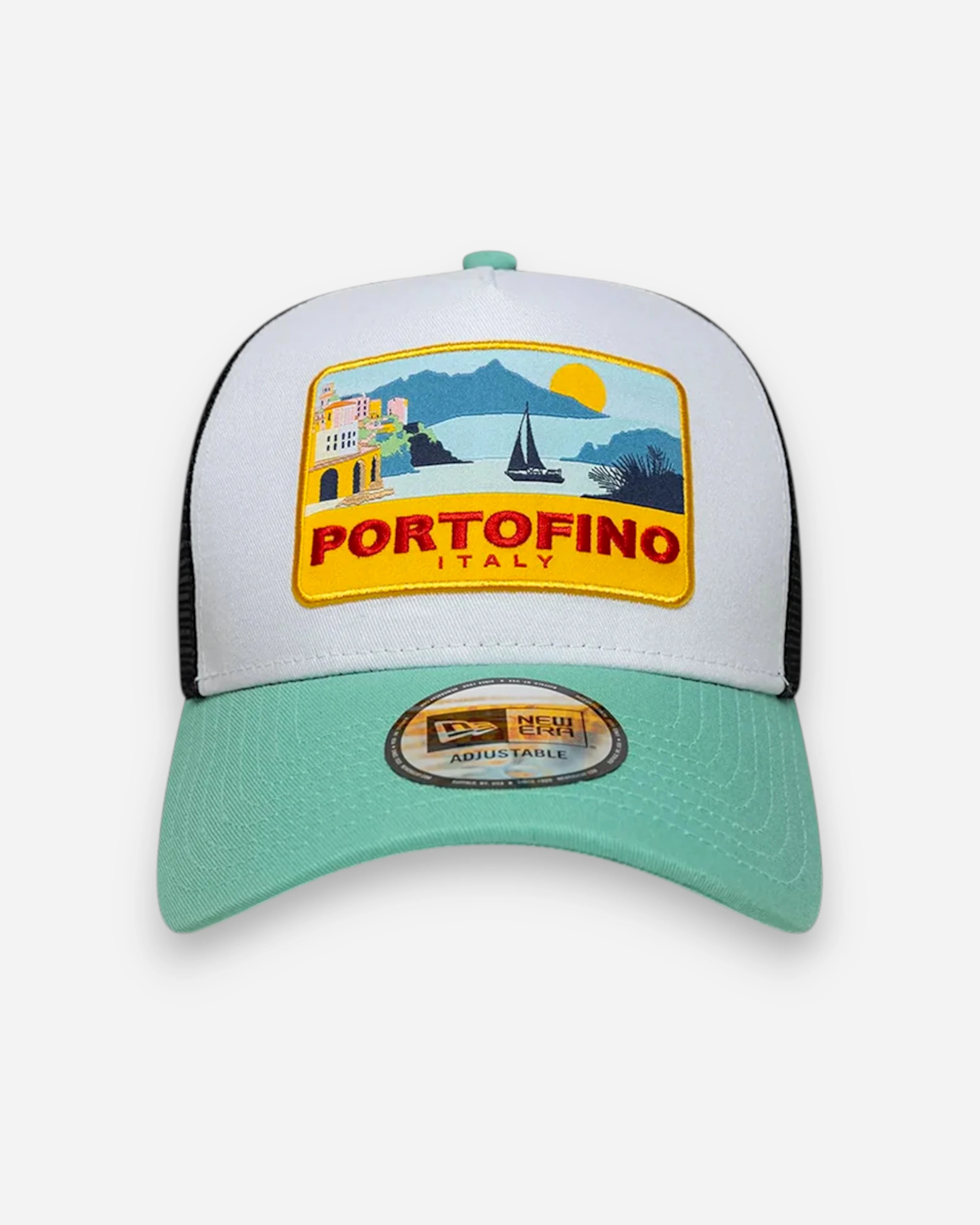 9FORTY A-Frame Trucker New Era Location Portofino Verde Pastello