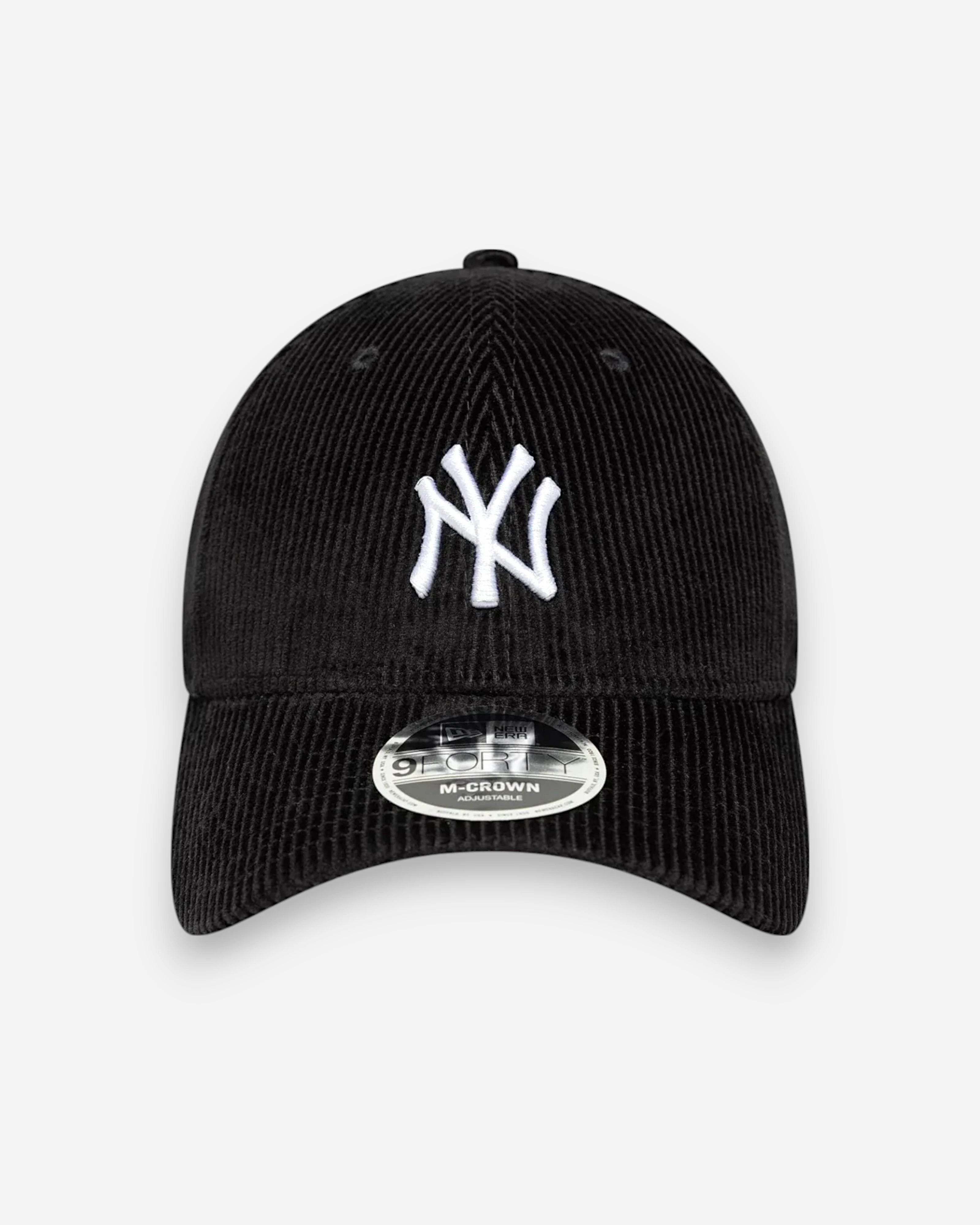 9FORTY New York Yankees MLB Cord M-Crown Adjustable Cap Black