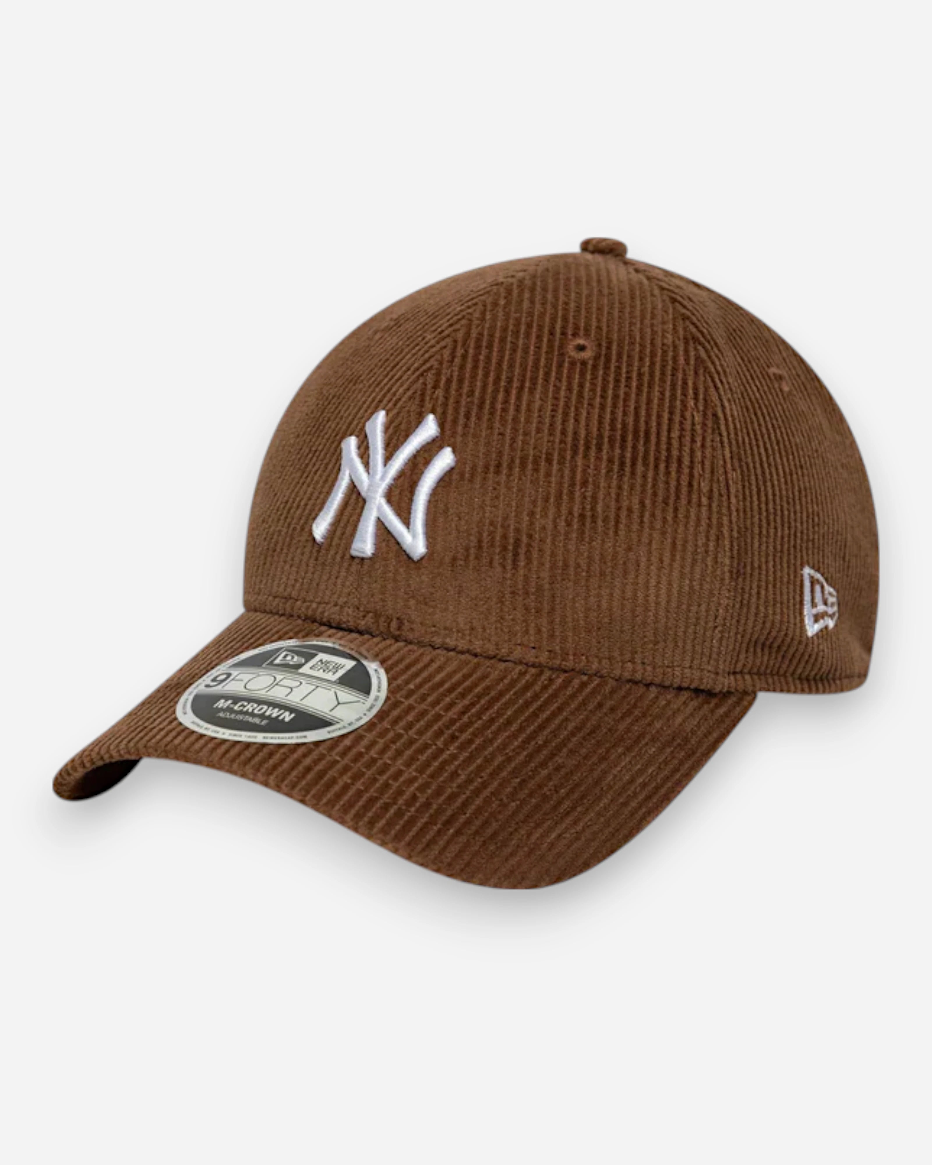 9FORTY New York Yankees MLB Cord M-Crown Adjustable Cap Brown