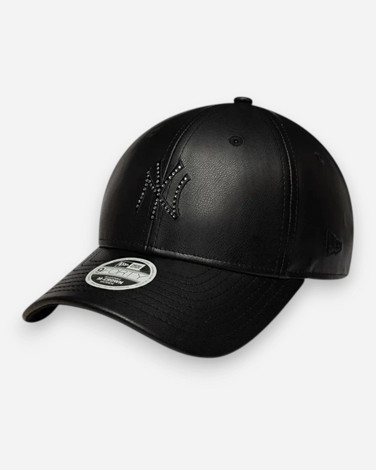 9FORTY Womens M-Crown MLB New York Yankees Diamante PU Black