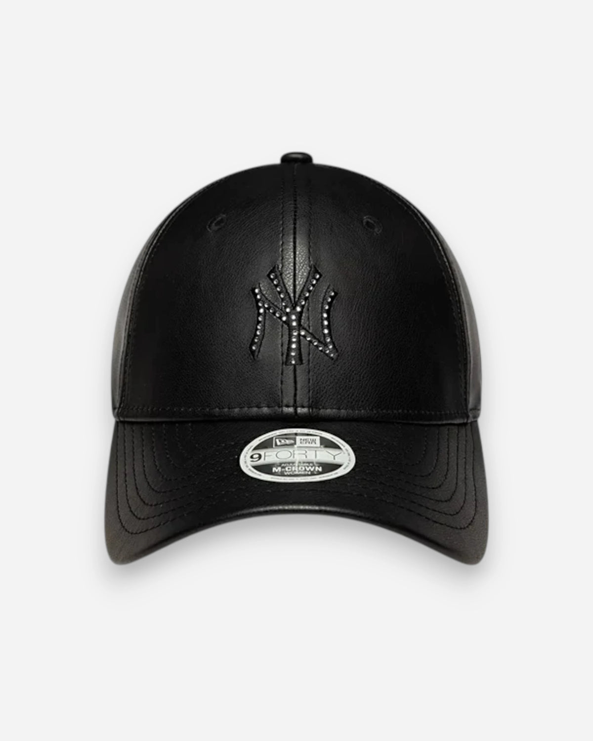 9FORTY Womens M-Crown MLB New York Yankees Diamante PU Black