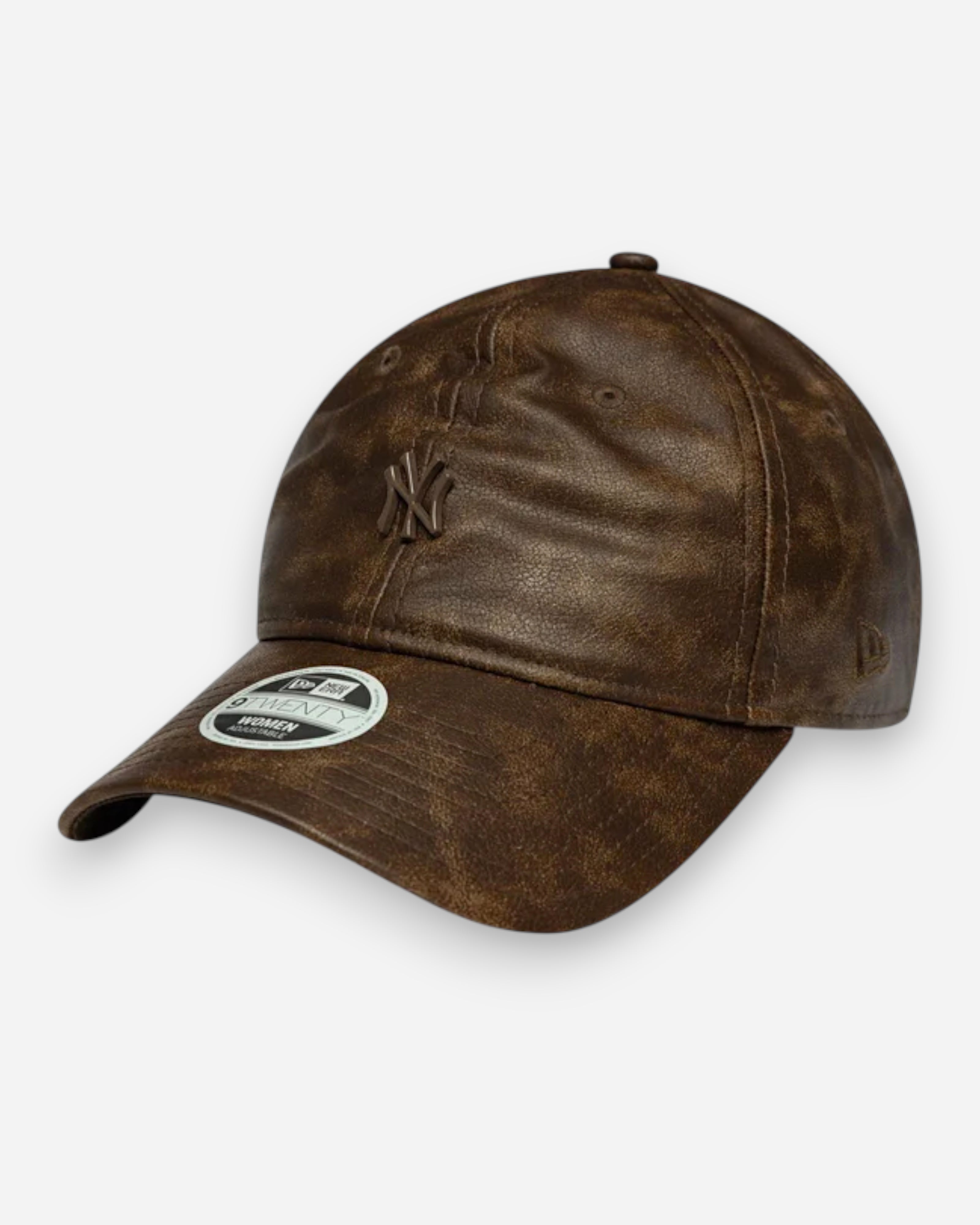 9TWENTY MLB New York Yankees Worn Eco-Pelle Marrone Scuro