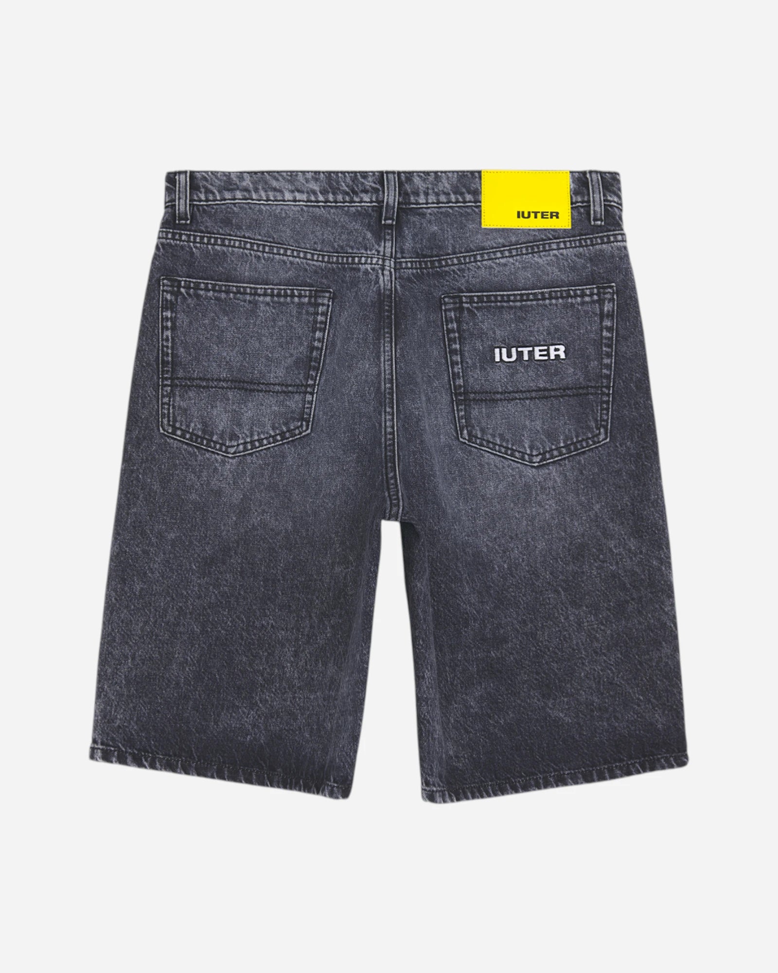 Loose Denim Shorts Black