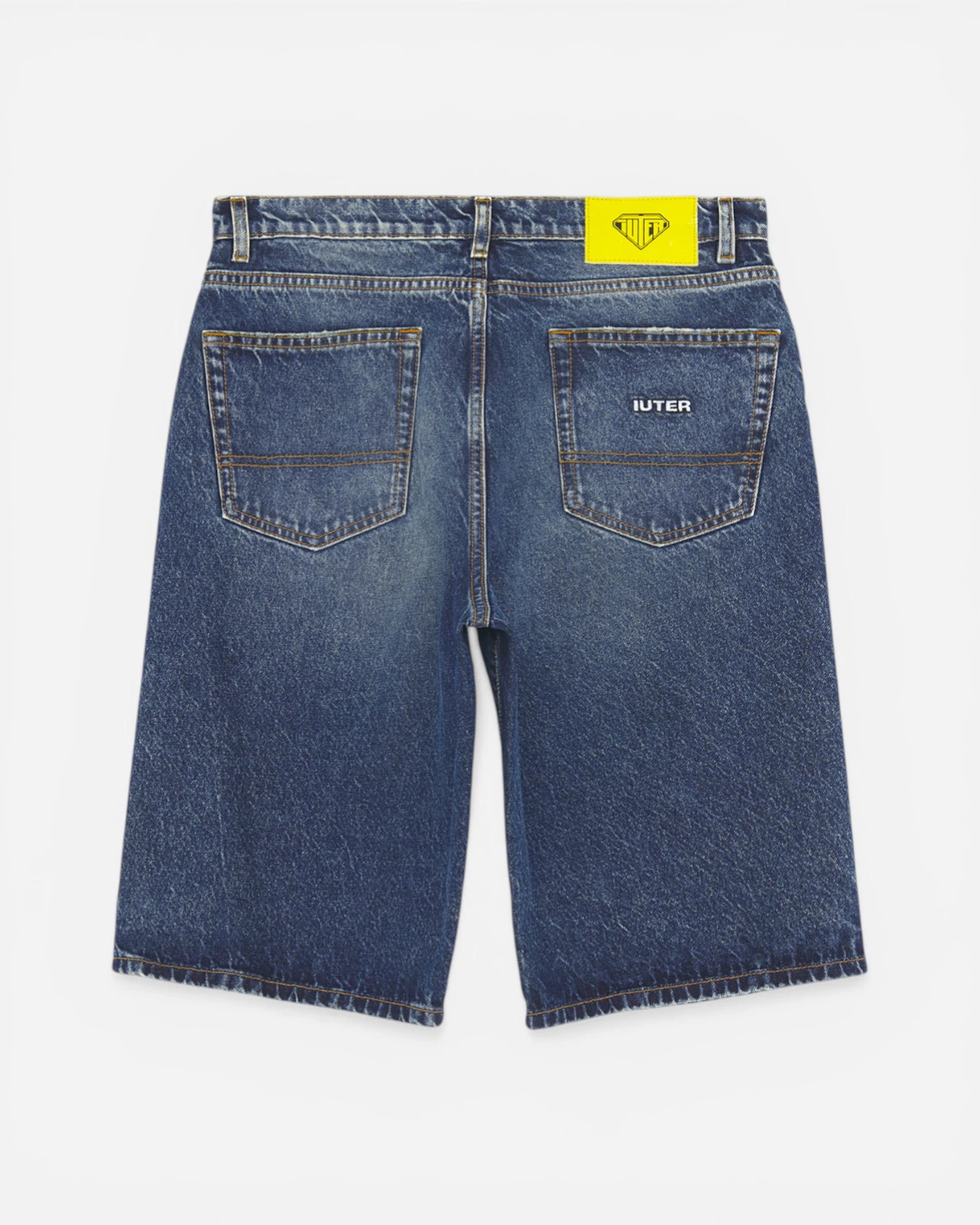 Baggy Denim Shorts Dark Blue Dust