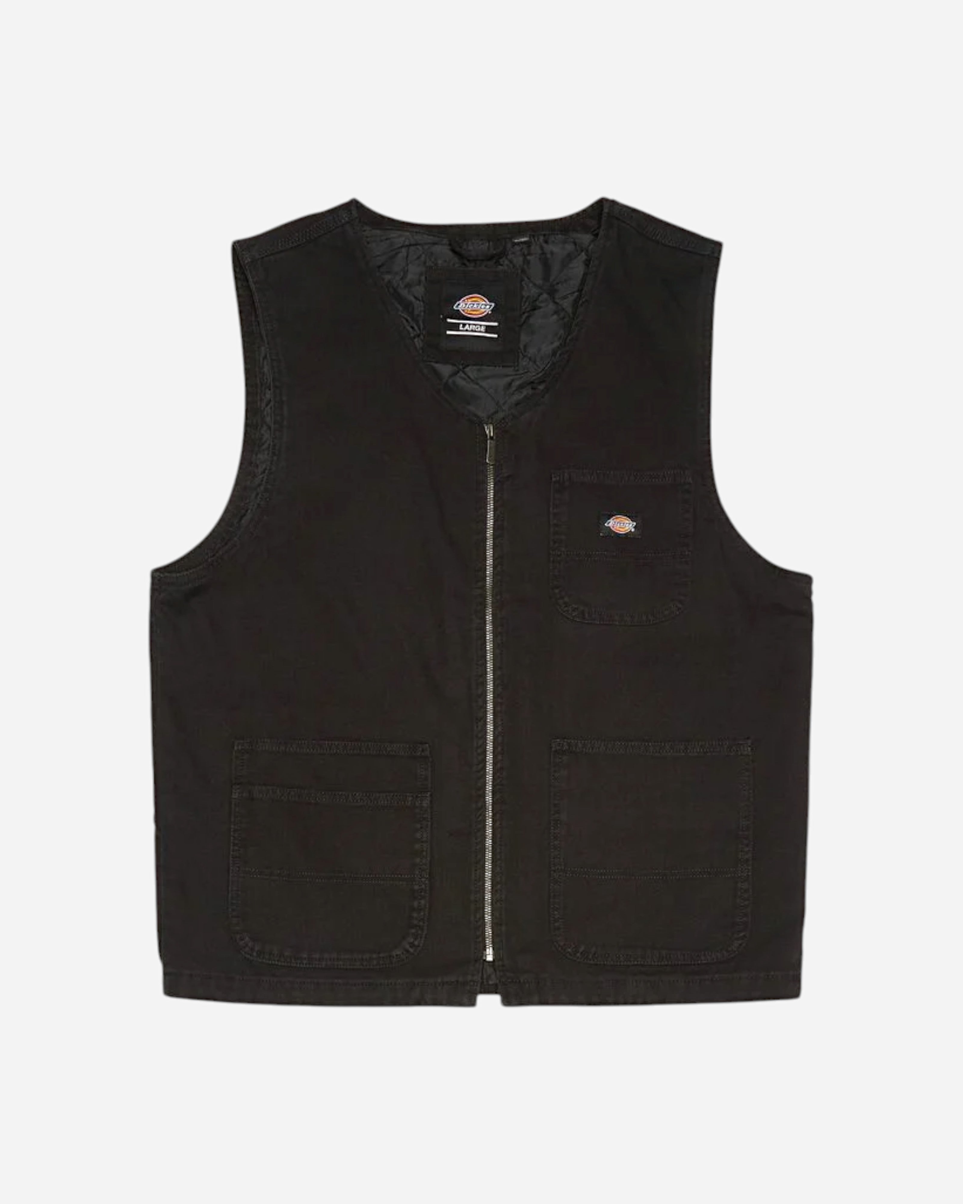 Duck Canvas Vest Stone Black