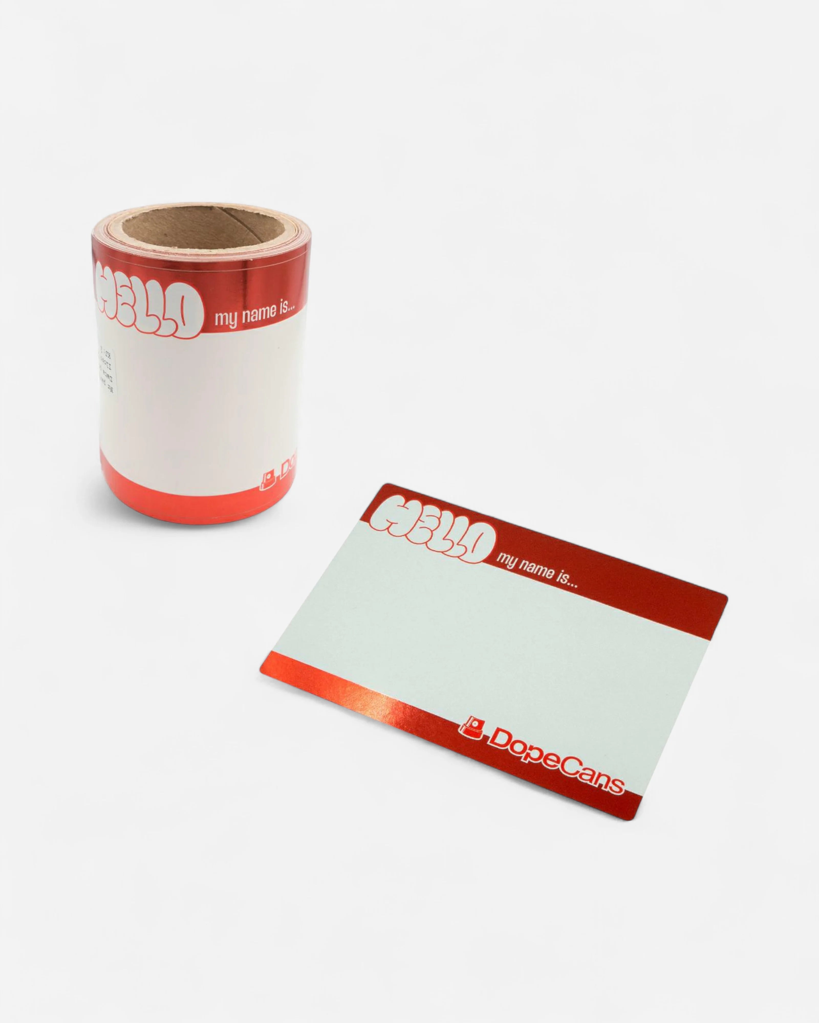 Hello My Name Is - Metallic Red Sticker Pack