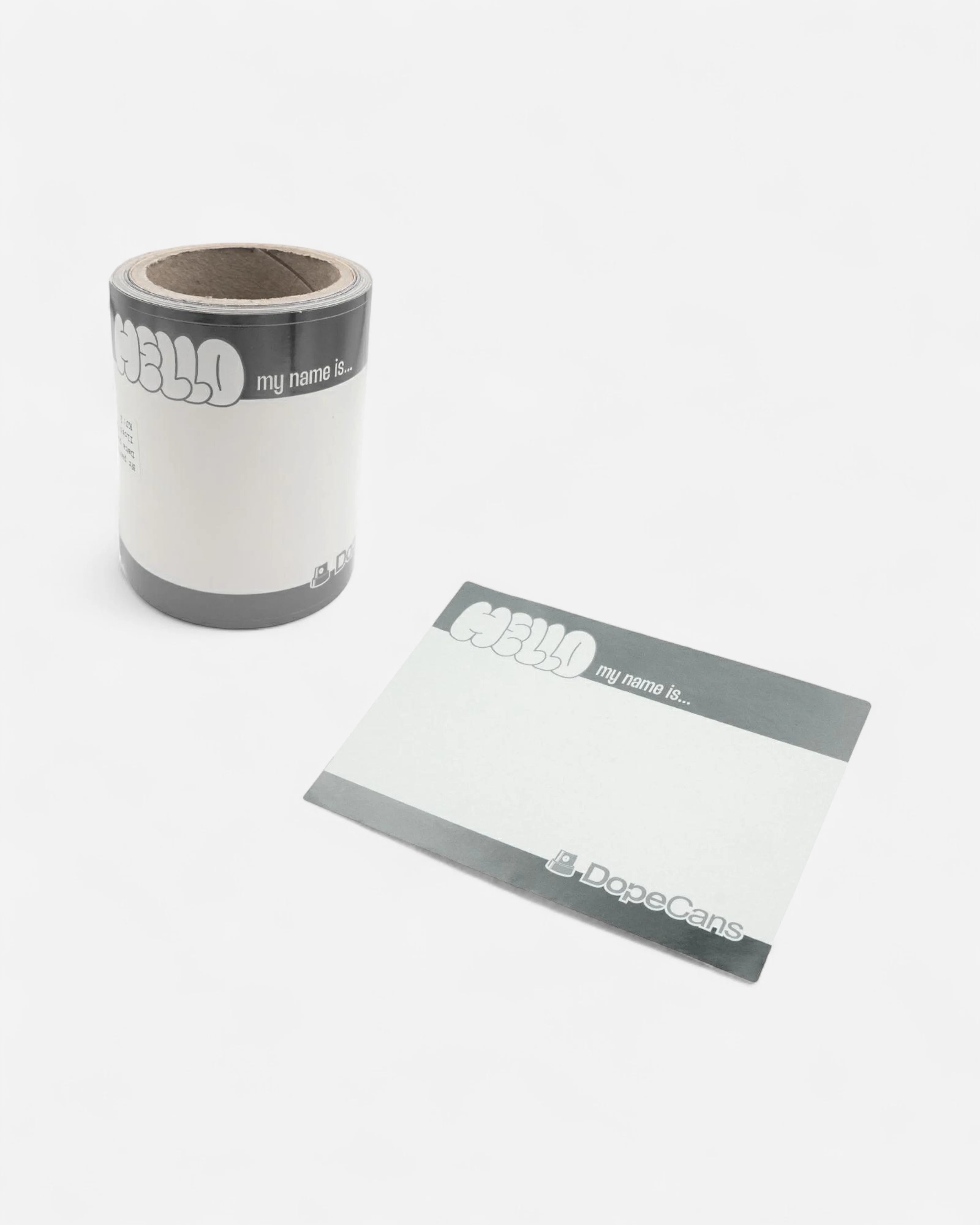 Hello My Name Is - Metallic Silver Sticker Pack