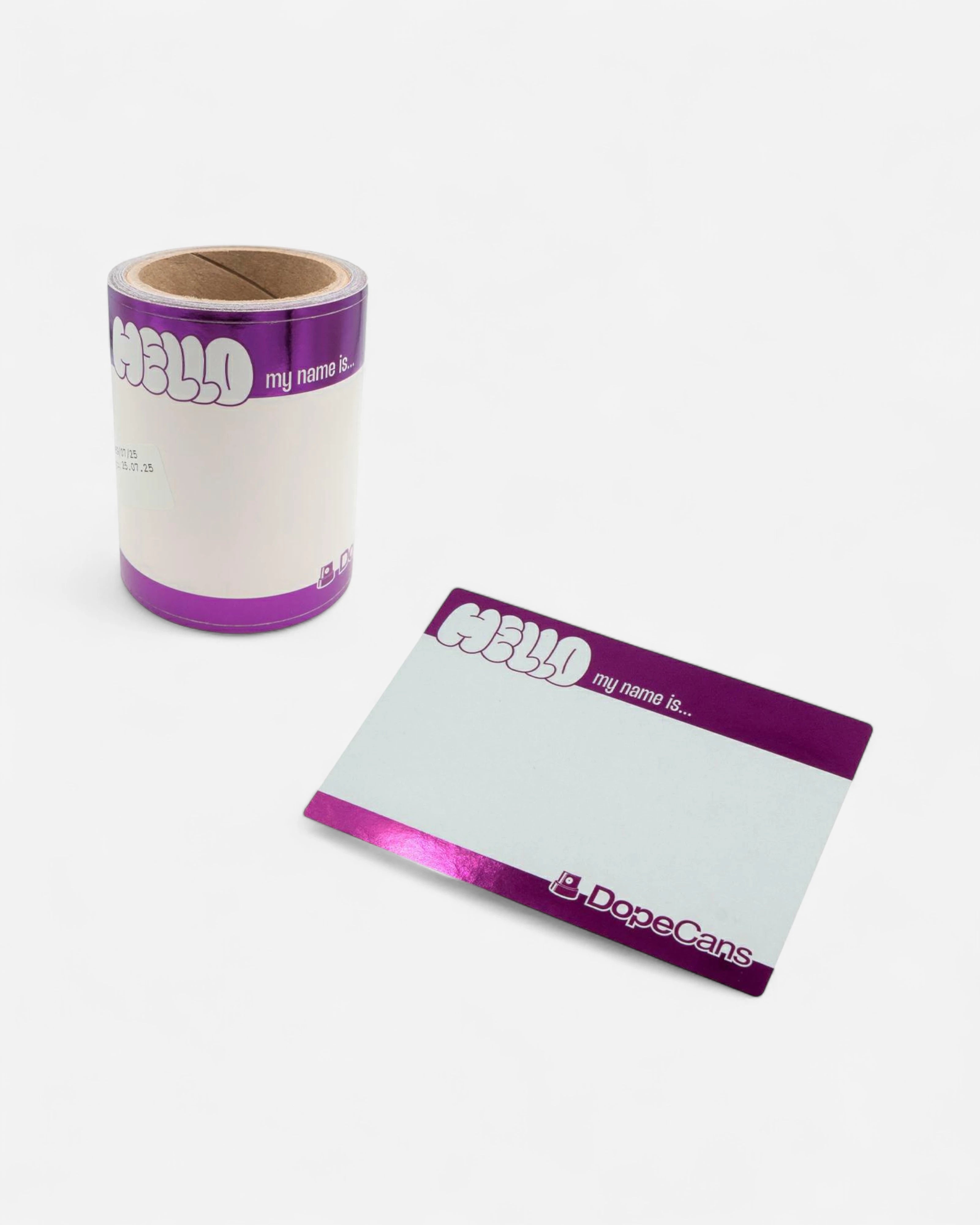 Hello My Name Is - Metallic Violet Sticker Pack