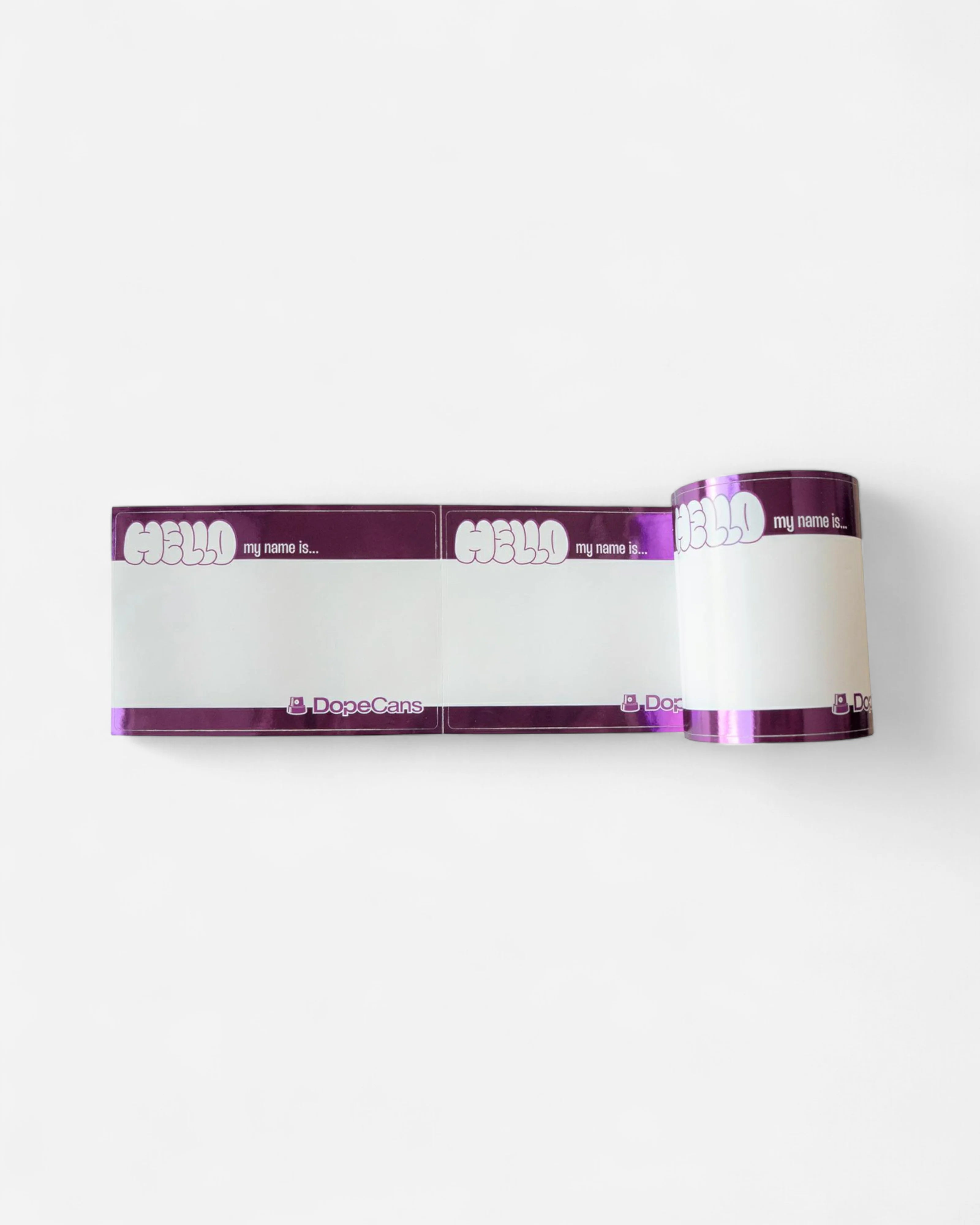 Hello My Name Is - Metallic Violet Sticker Pack
