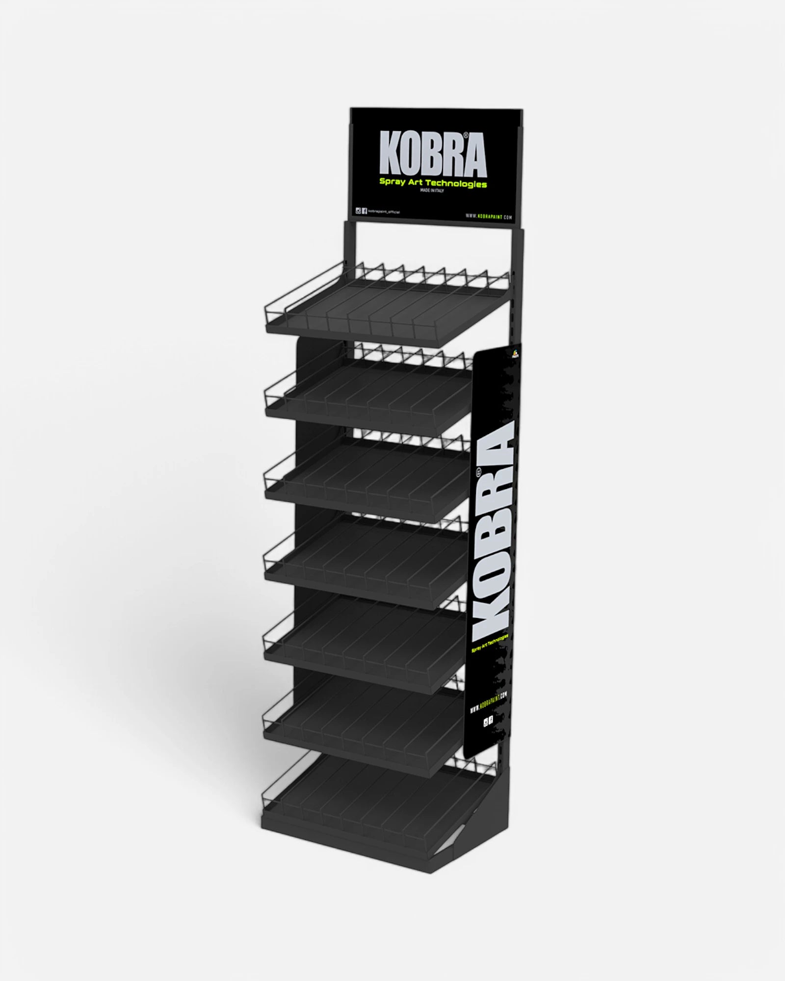 Kobra Paint Cans Rack 336x Spray Display