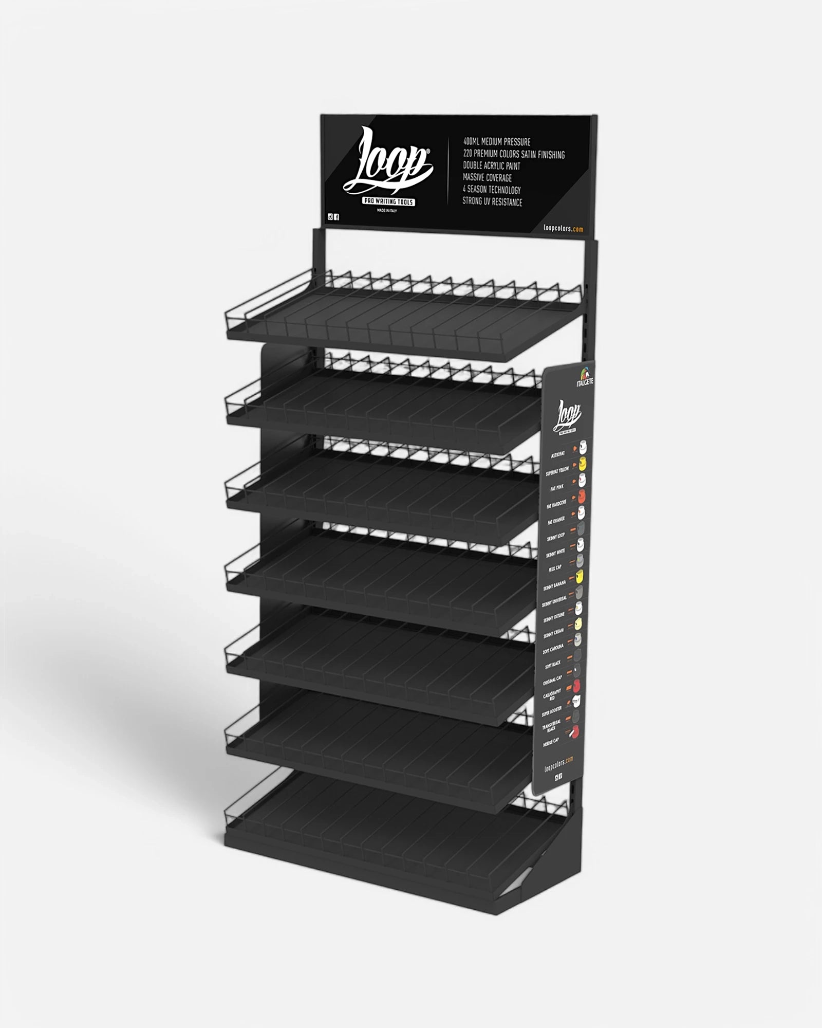 Loop Colors Cans Rack 546x Spray Display