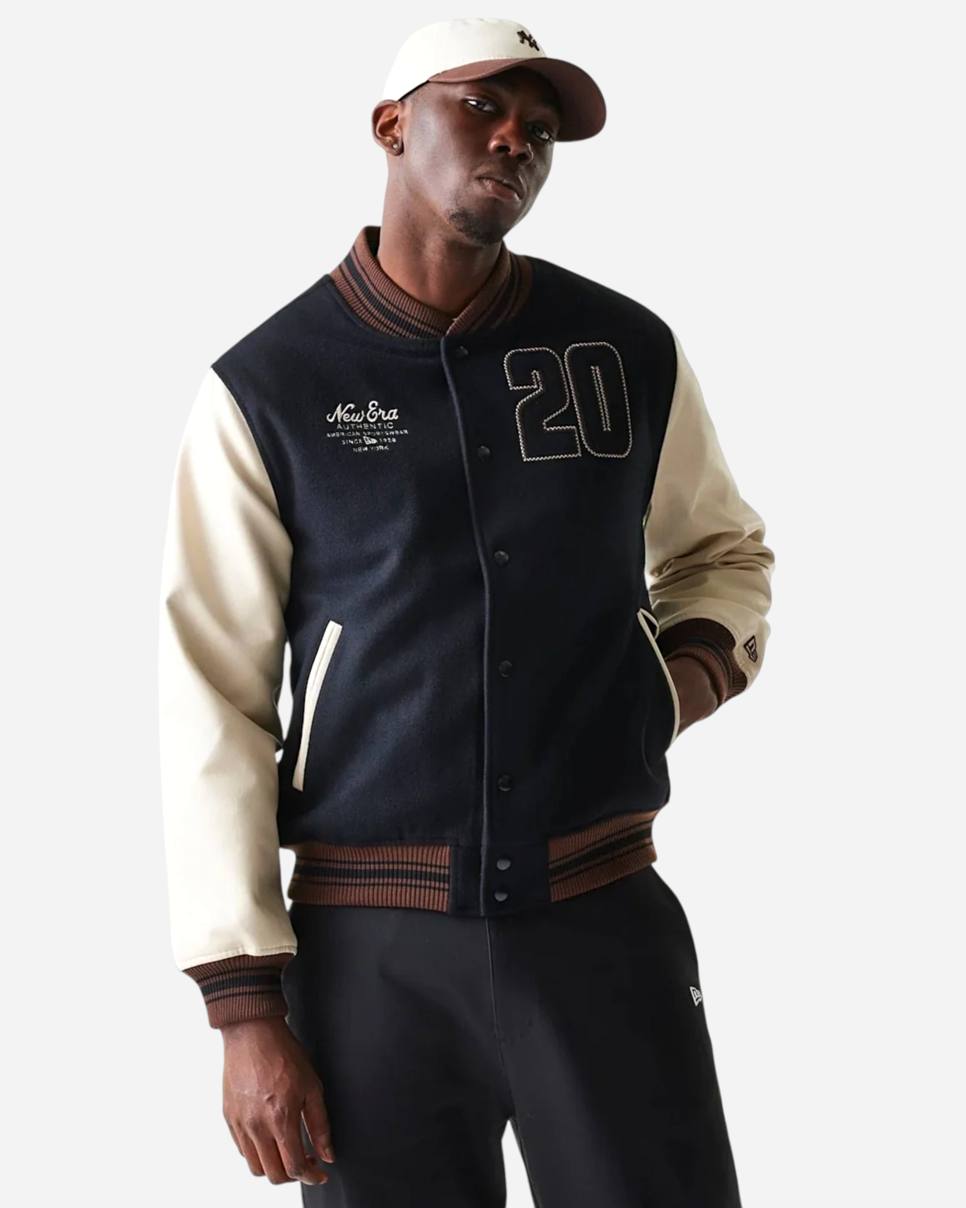 New Era Authentic Varsity Jacket Black