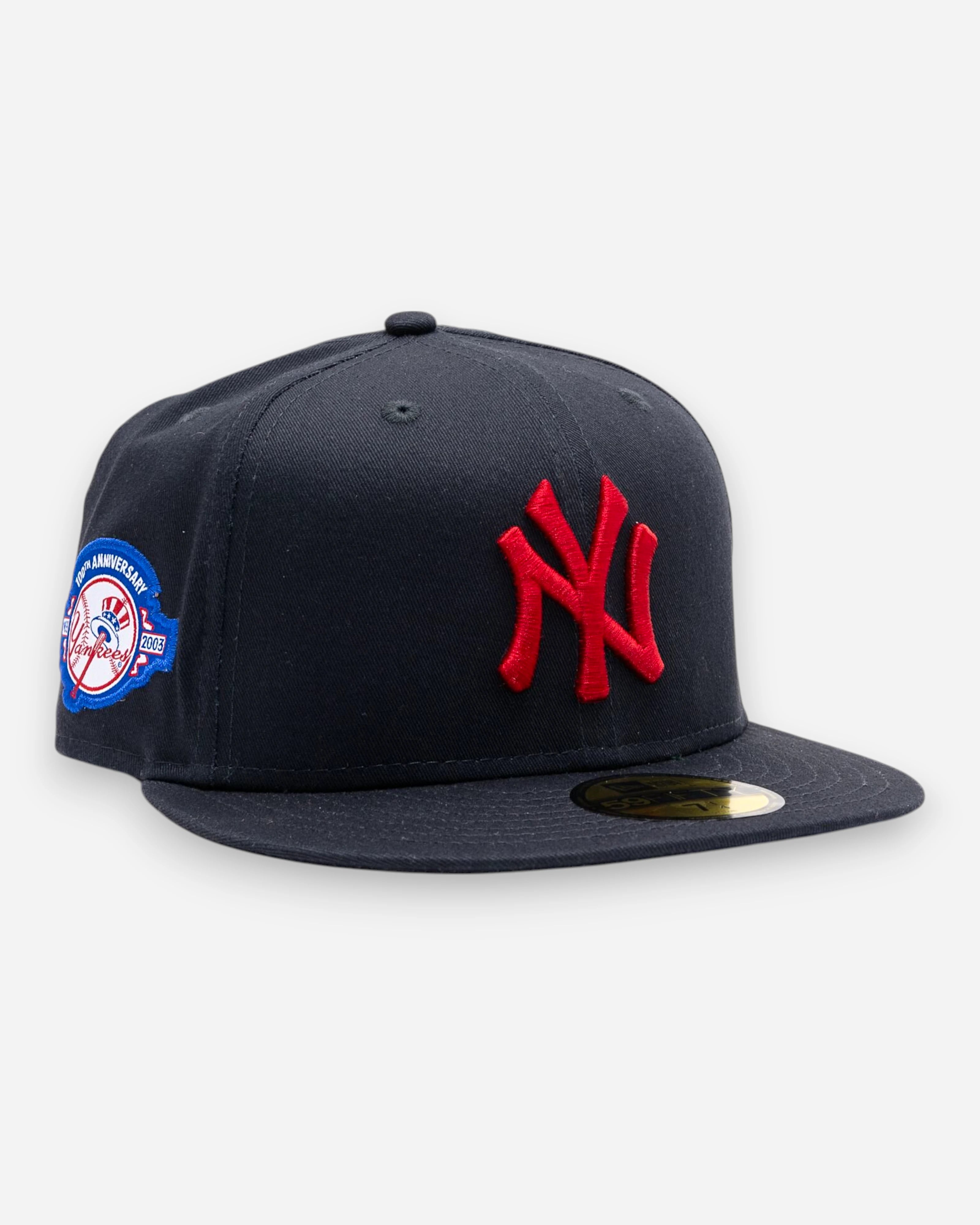 59FIFTY NY Yankees 100th Anniversary Side Patch Black Red