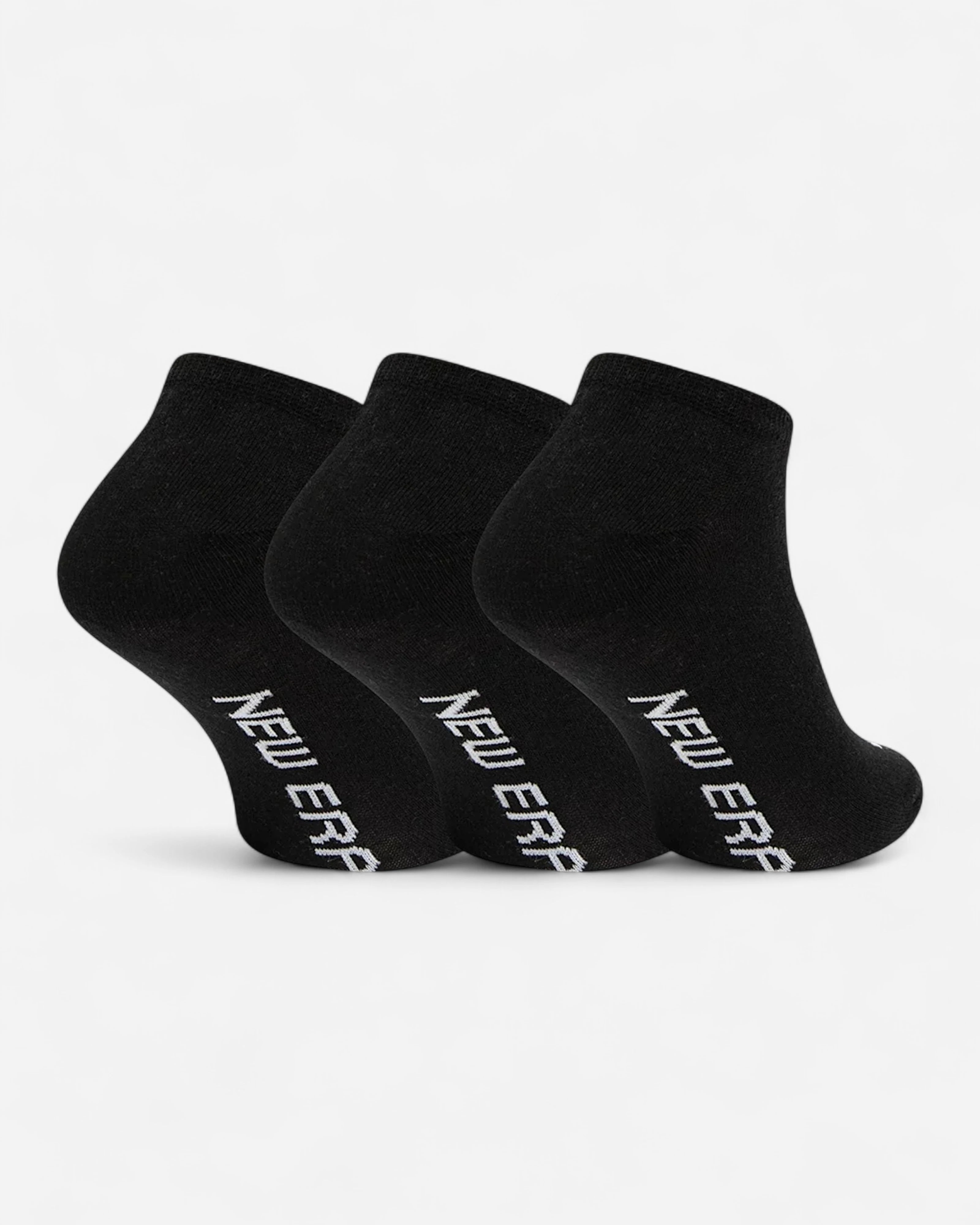 New Era Flag Sneaker Sock Black 3x Pack
