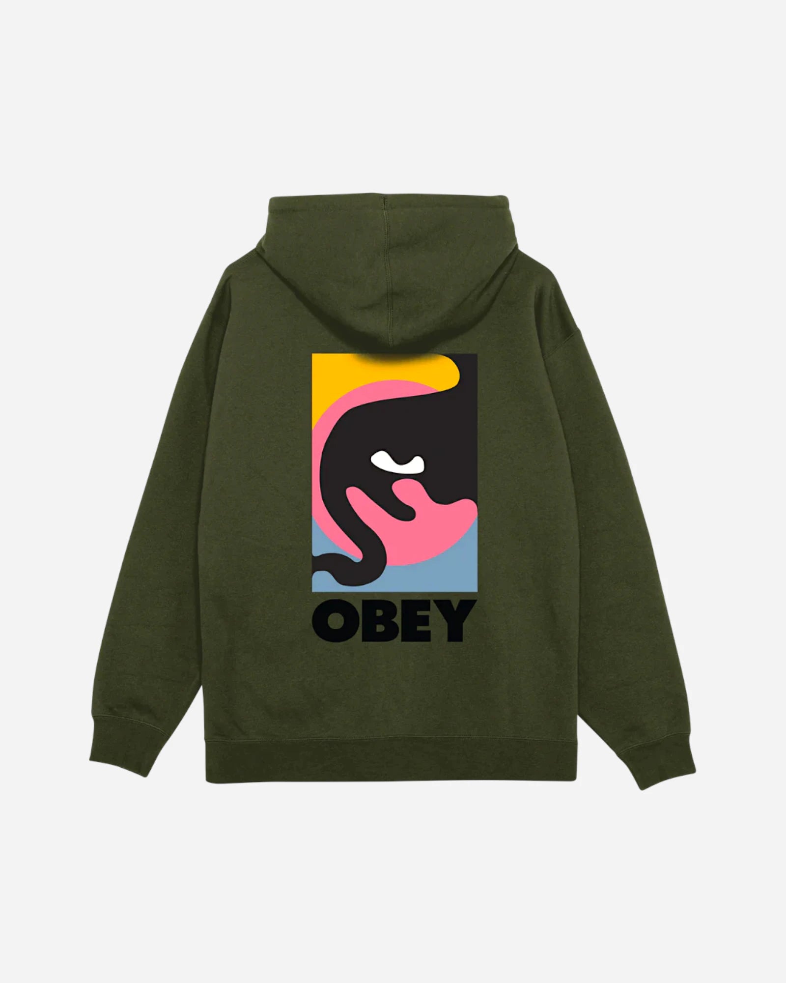 Obey Quarter Icon Fleece Pullover Deep Lichen Green