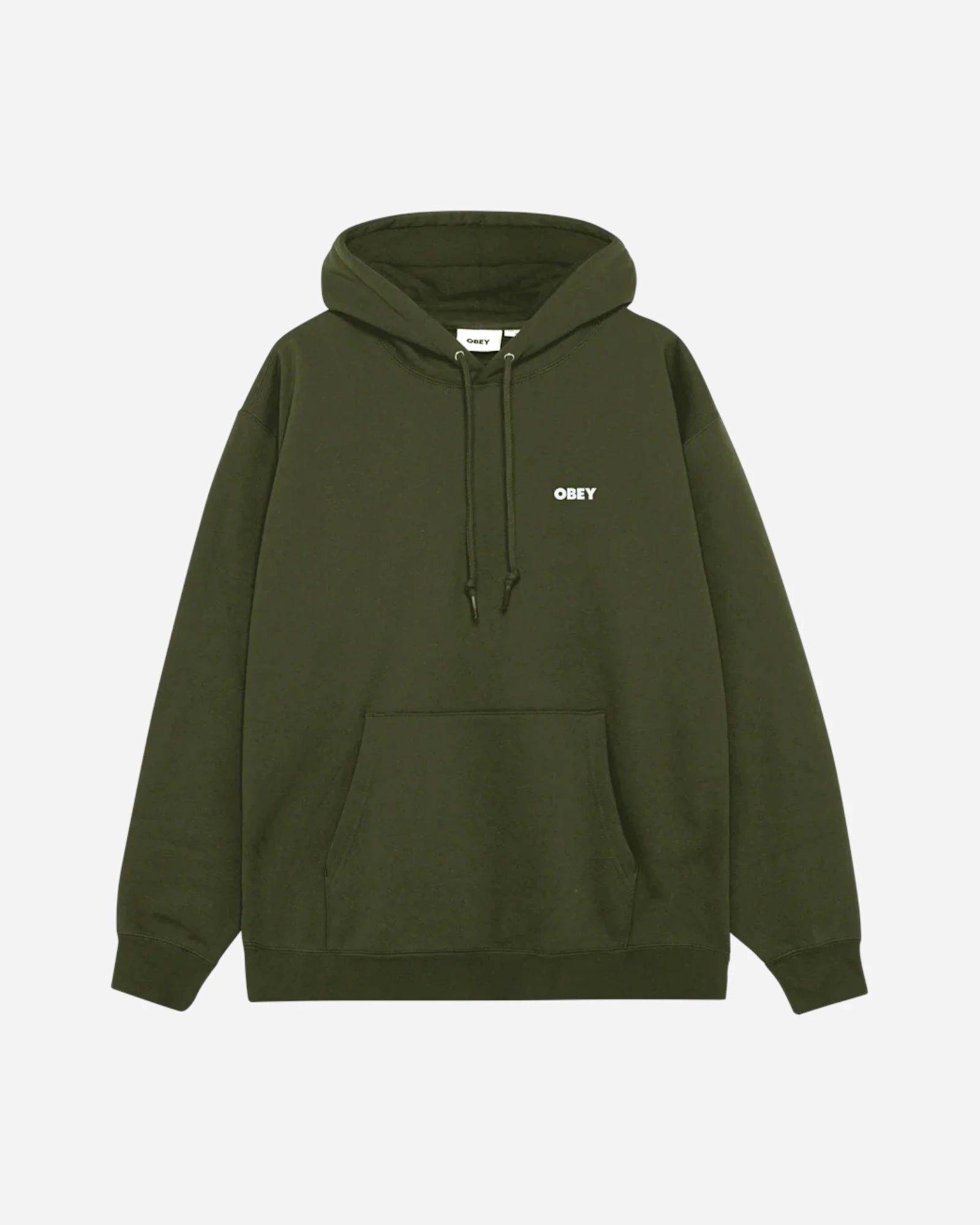 Obey Quarter Icon Fleece Pullover Deep Lichen Green