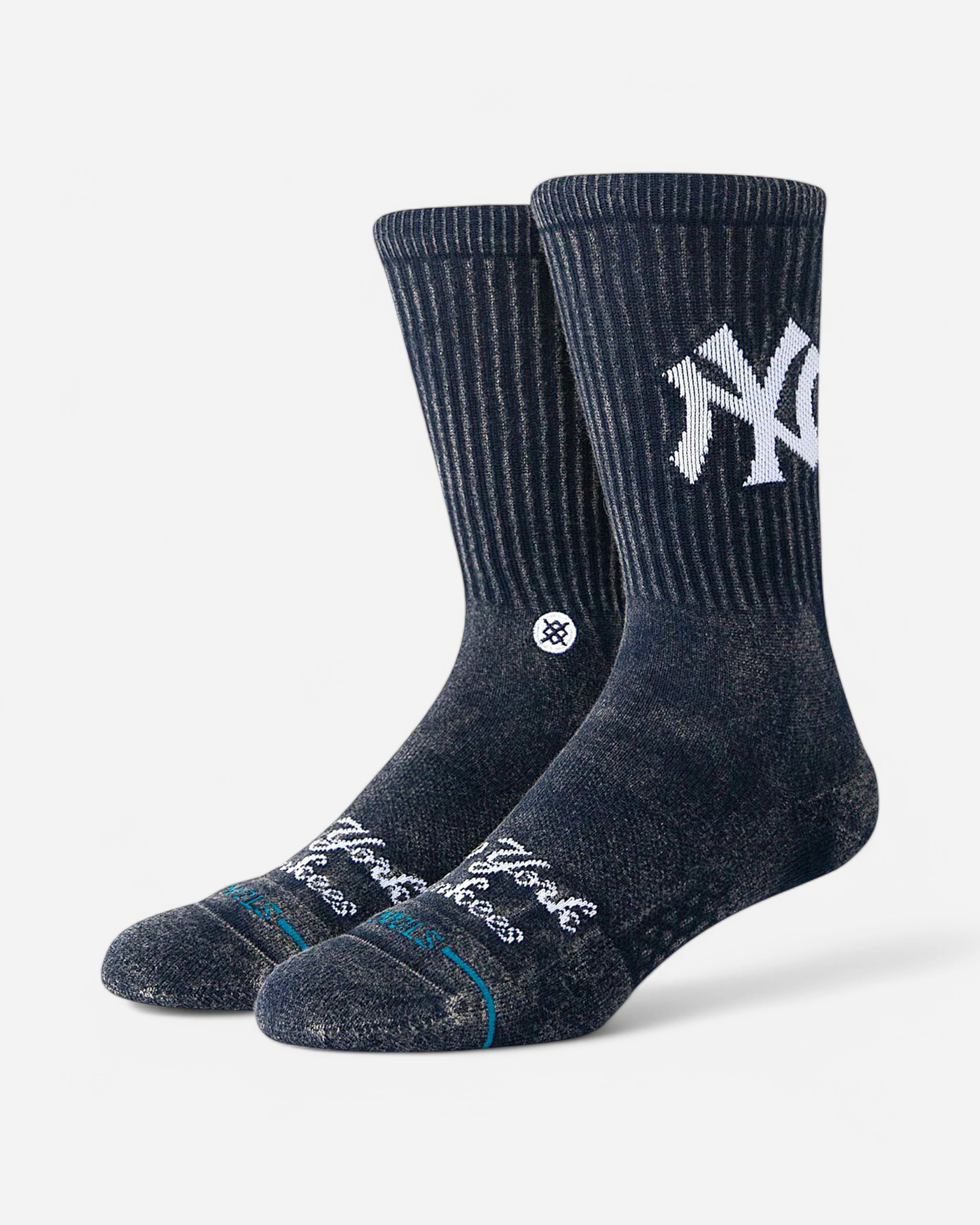 New York MLB Fade Socks Navy Washed