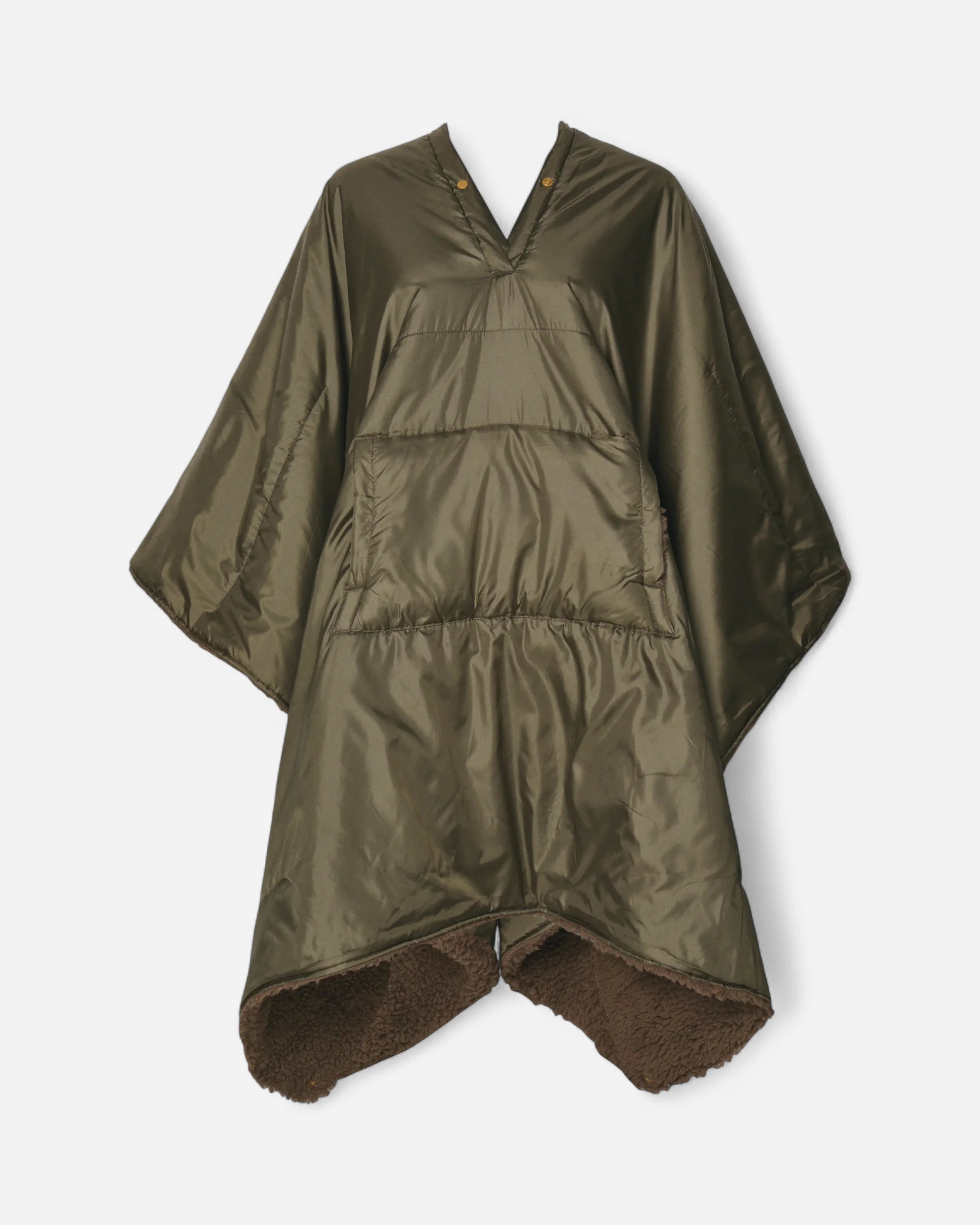 Wawona Fuzzy Blanket Jacket New Taupe Green Smokey