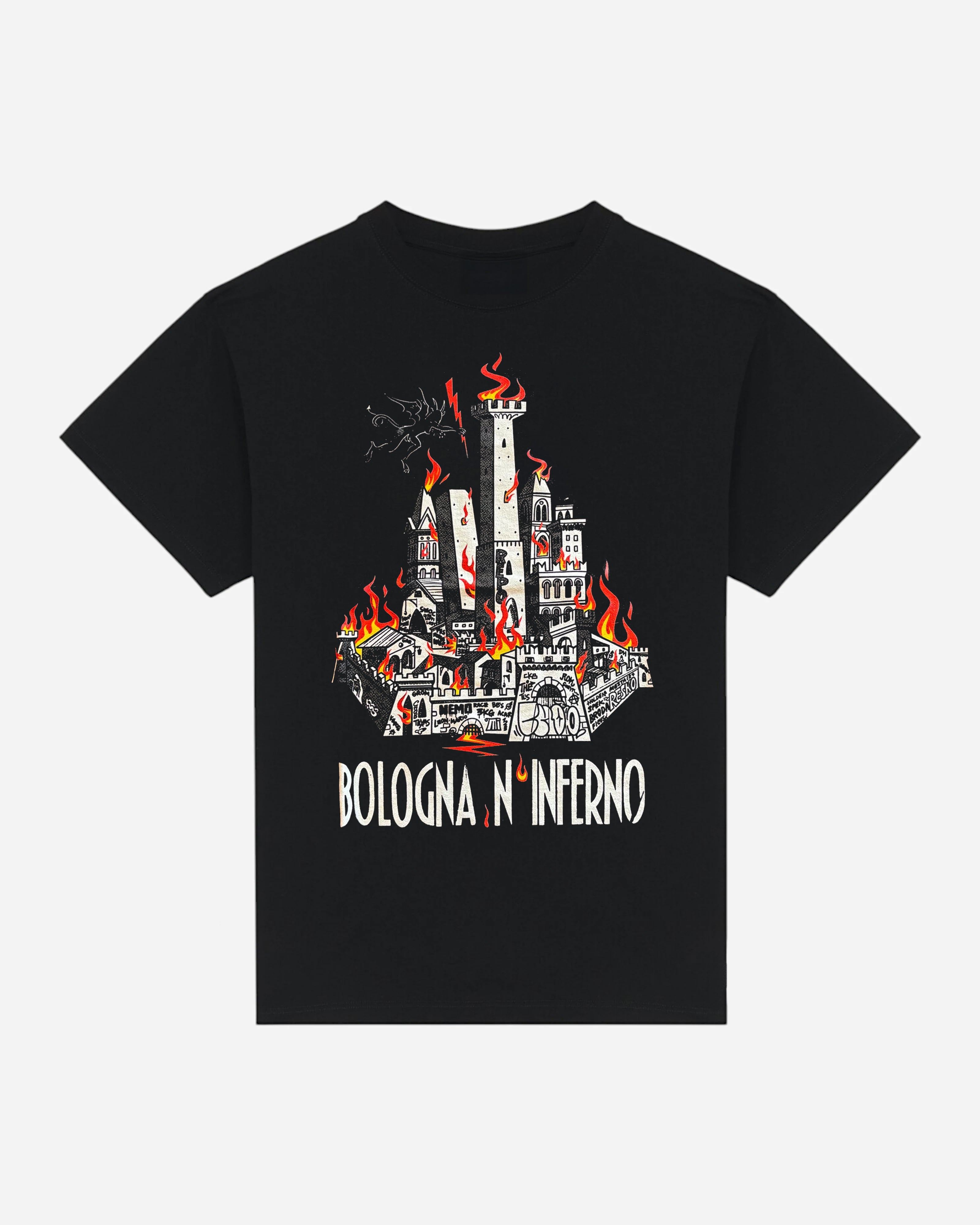 Bologna 'N Inferno Graphic T-shirt Black