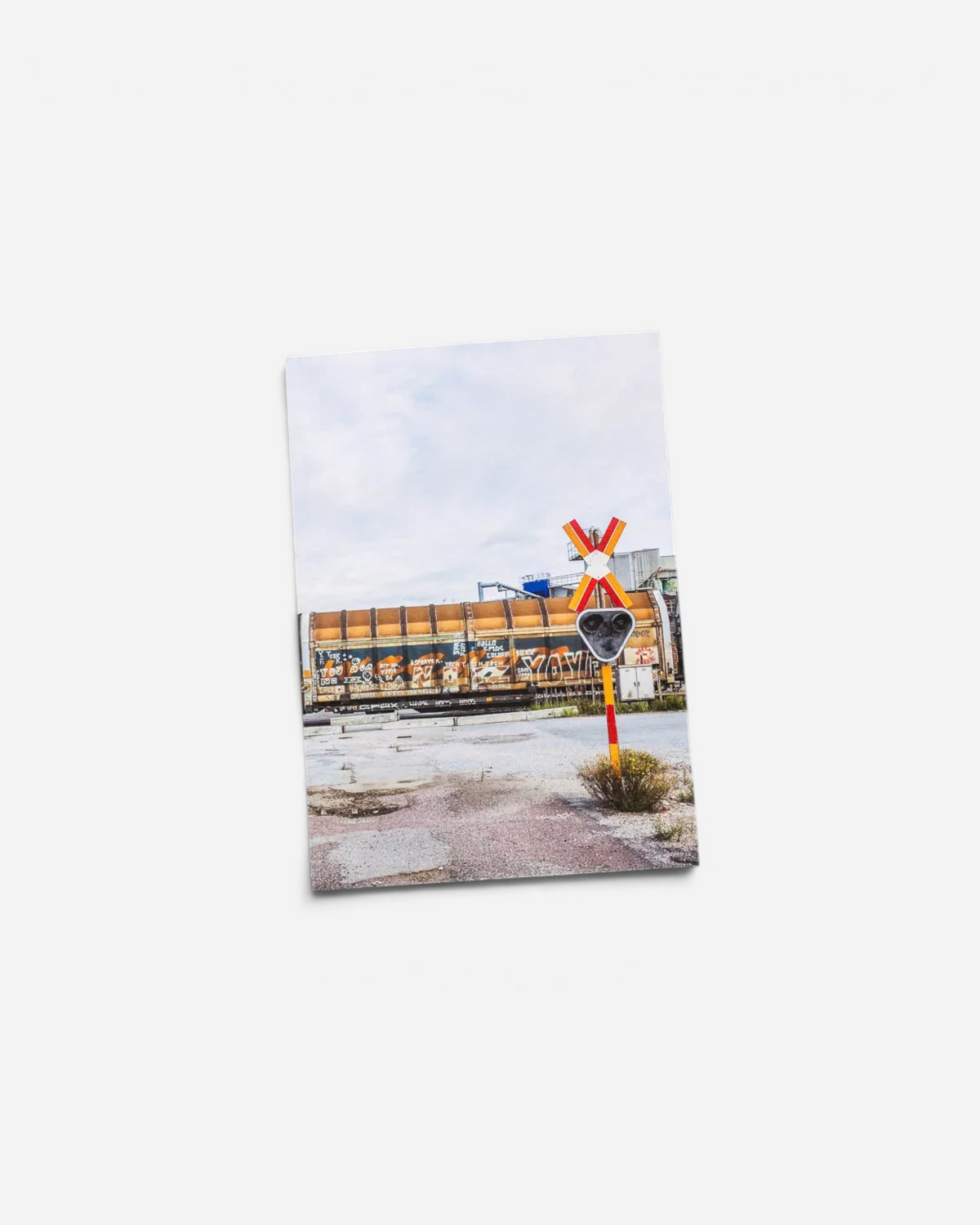Astrofat 136 Minutes of Malmö zine featuring a freight train covered in graffiti at a railway yard in Sweden.