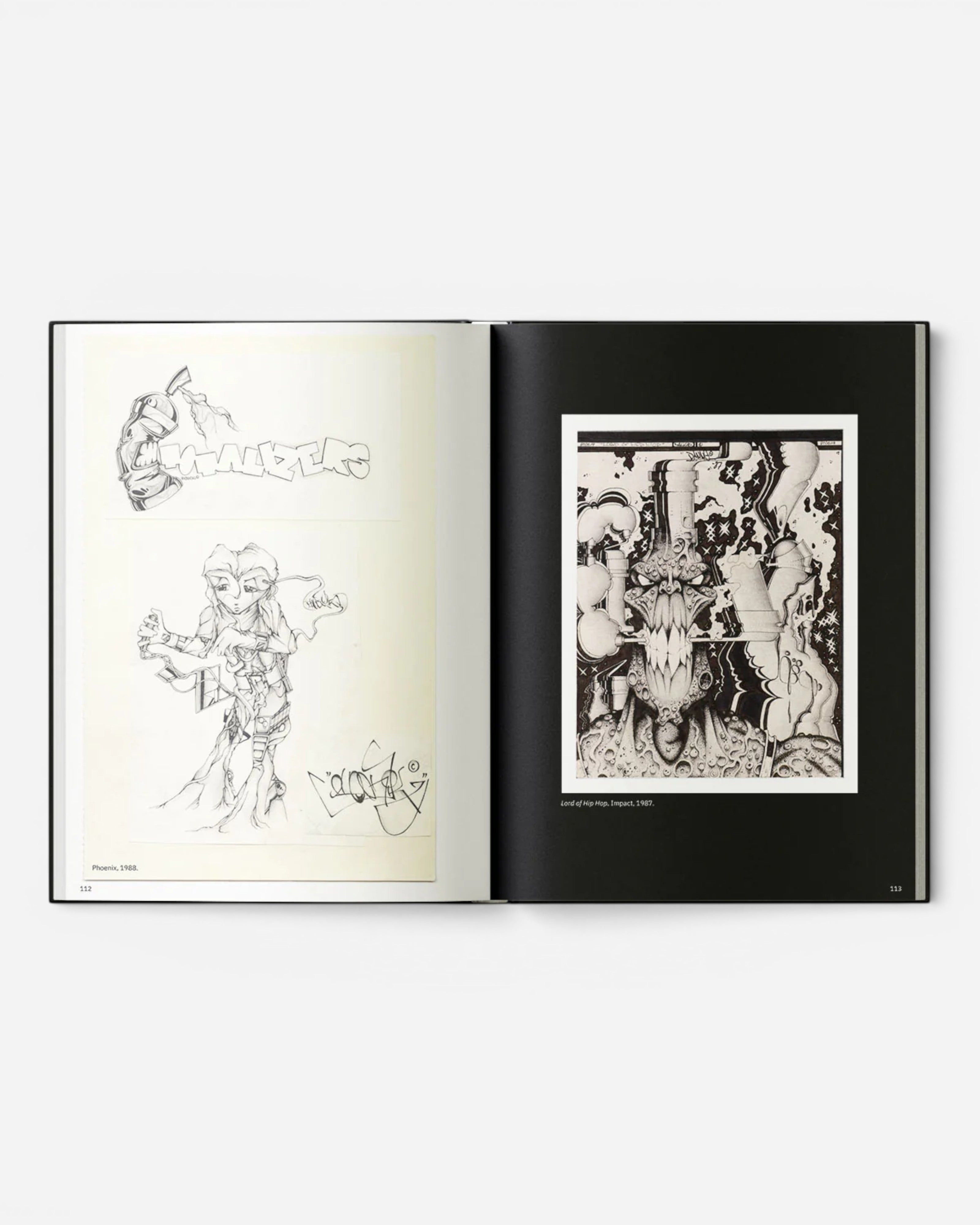 Astrofat Blackbook Legacy TSC x NSA book featuring graffiti sketches and artwork from Swedish crews.
