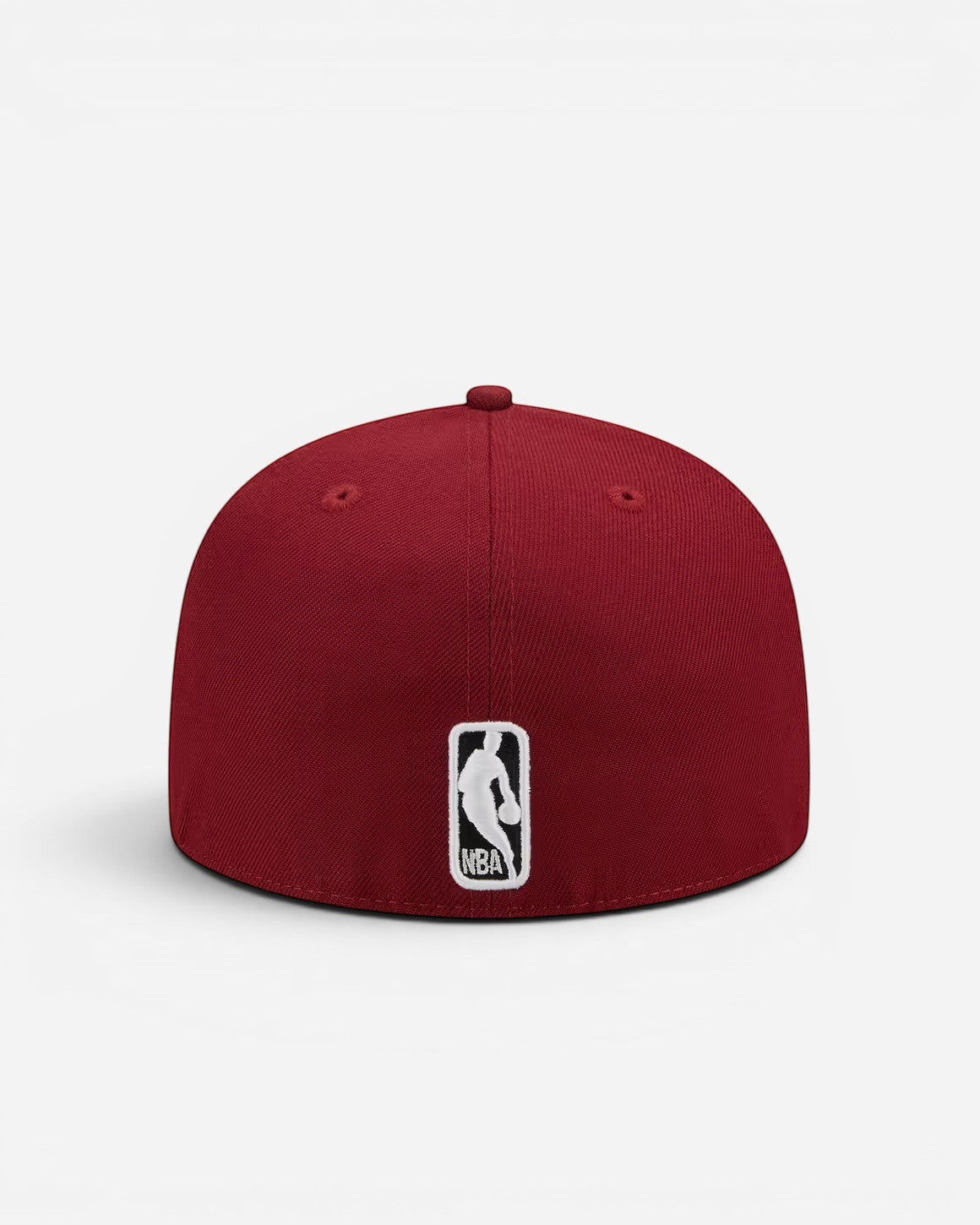 Astrofat 59FIFTY Chicago Bulls fitted cap in bordeaux red with a white embroidered NBA logo on the back