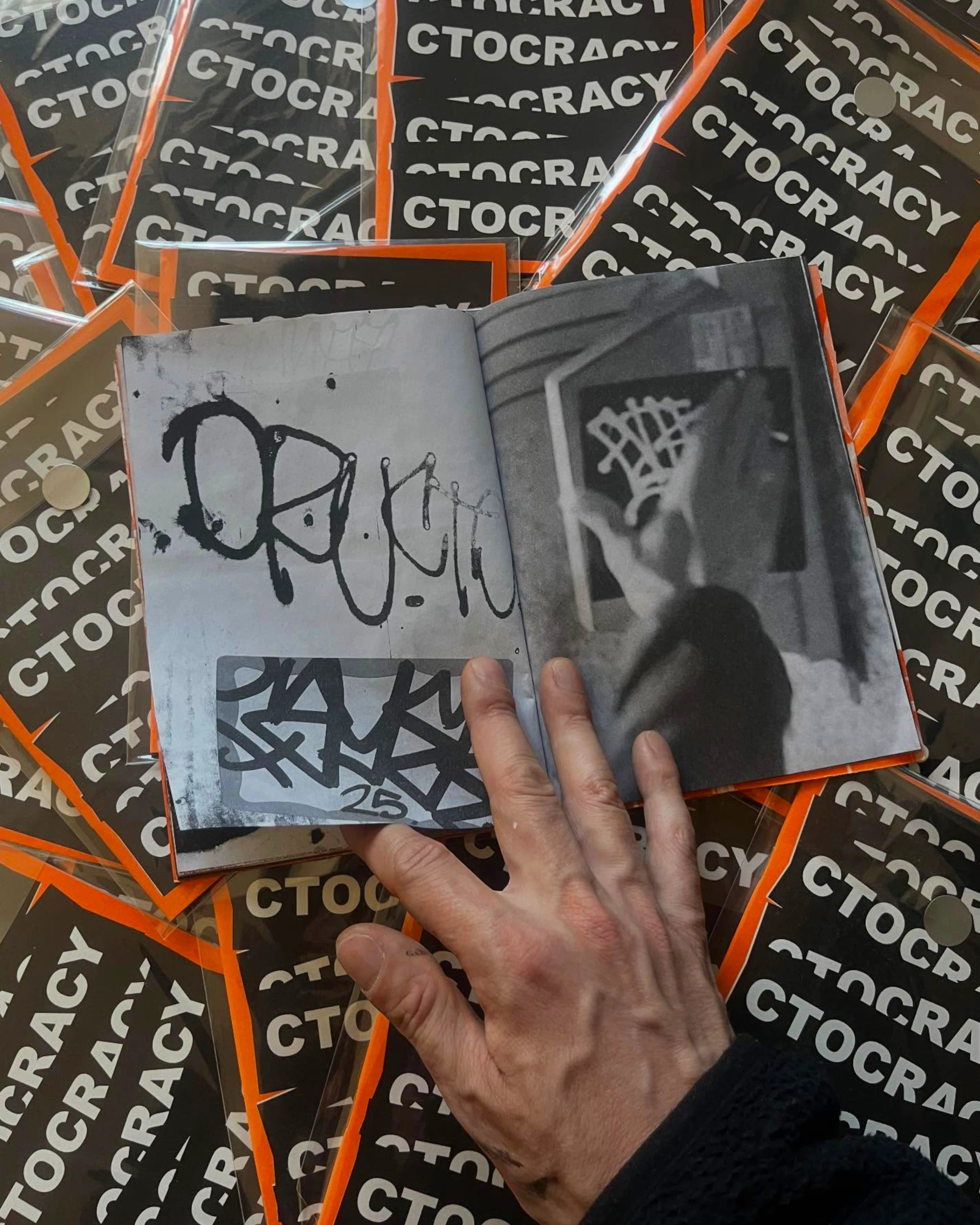 Astrofat CTOCRACY zine, risograph printed with black and white analog photos. Limited edition, 36 pages, 13.5 x 19.5cm.