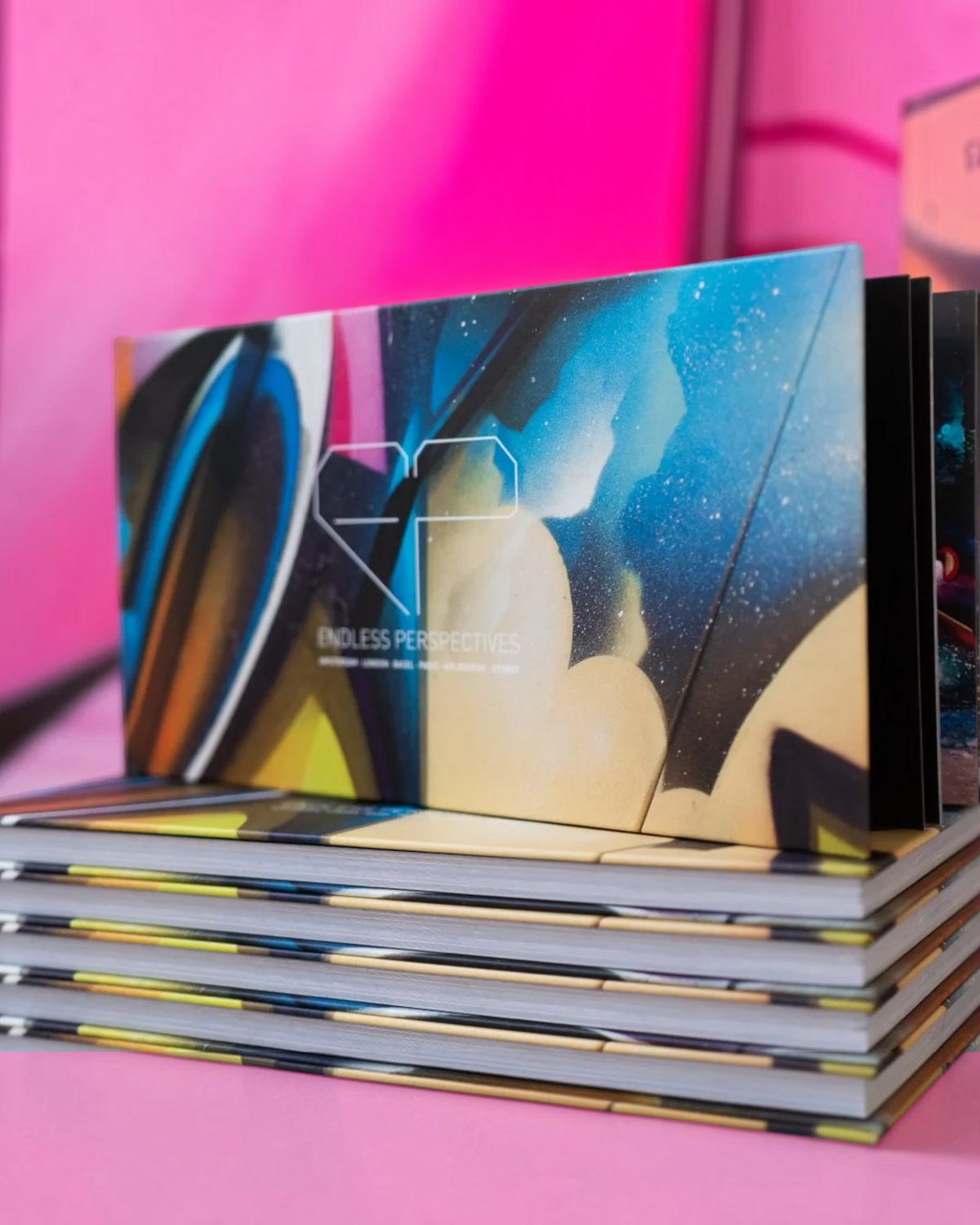 Astrofat DOES First 20 Years hardcover art book featuring colorful graffiti sketches and personal annotations.