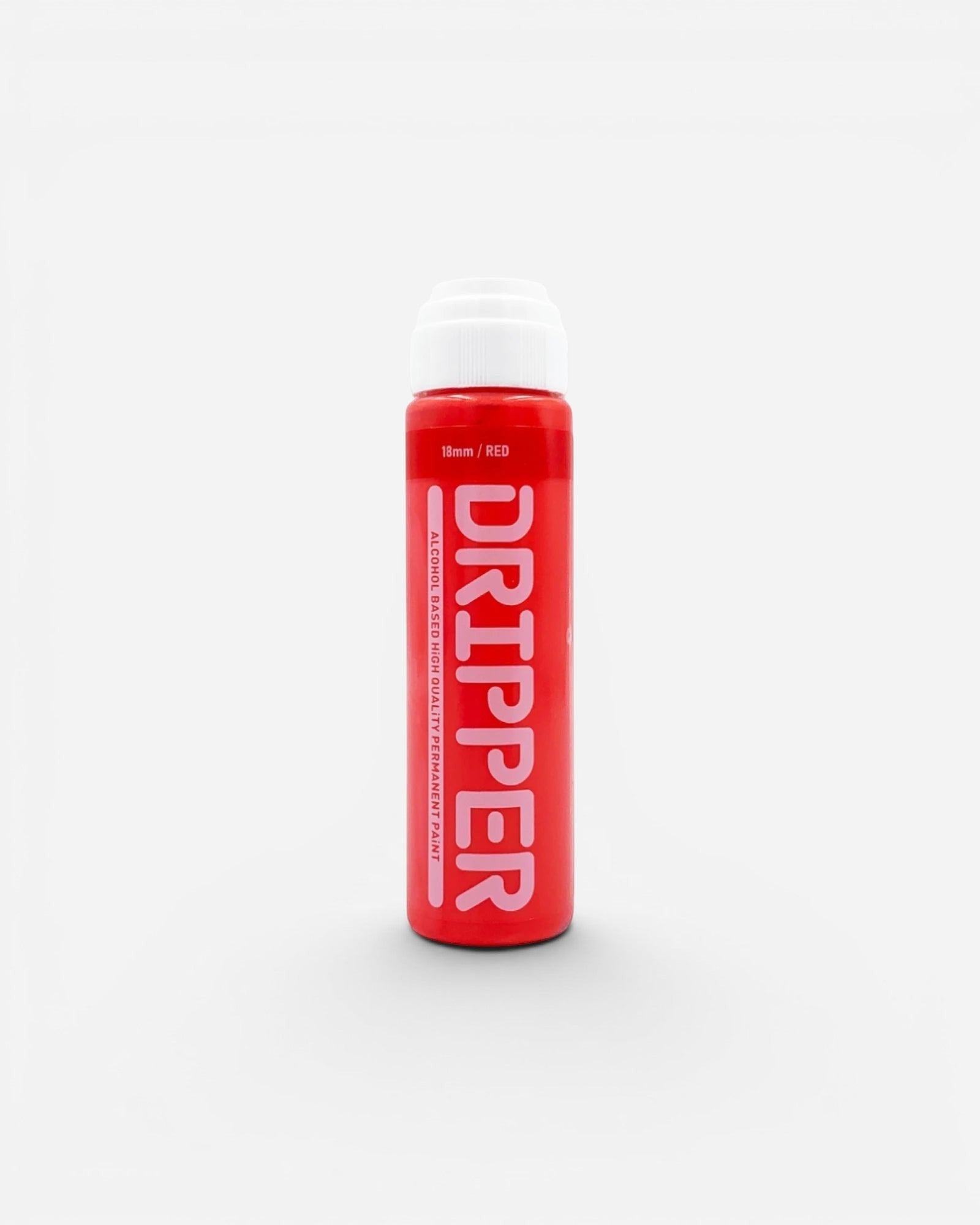 Astrofat Dripper 18mm red tagging marker with a white cap and a 18mm replaceable tip.