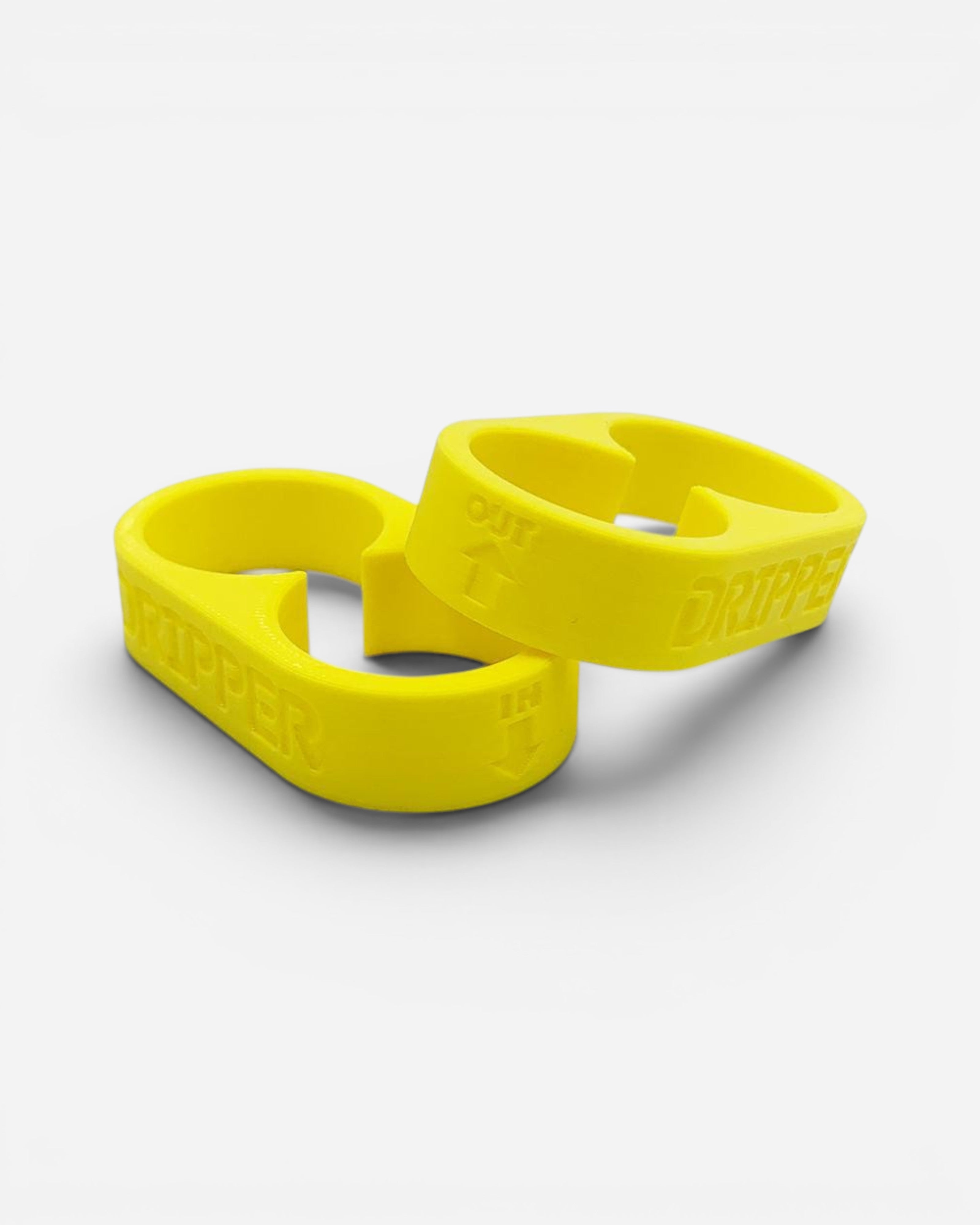Astrofat DUO Double Dripper 18mm adapter in yellow, designed for creating multi-color tags with Dope Dripper markers.
