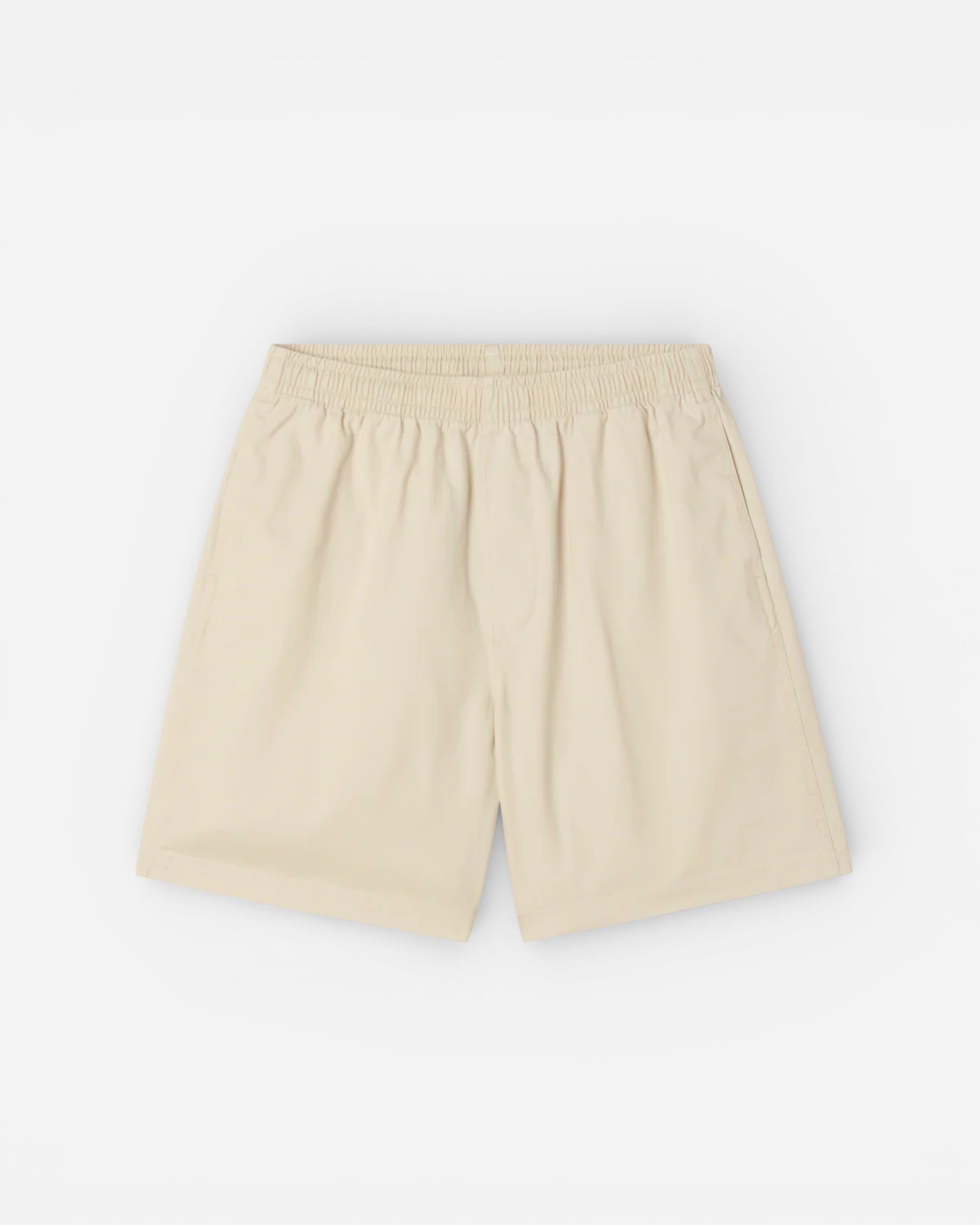 Astrofat Theo Easy Short Brich Faded Wash in light beige, 100% cotton with elastic waistband and drawstring.