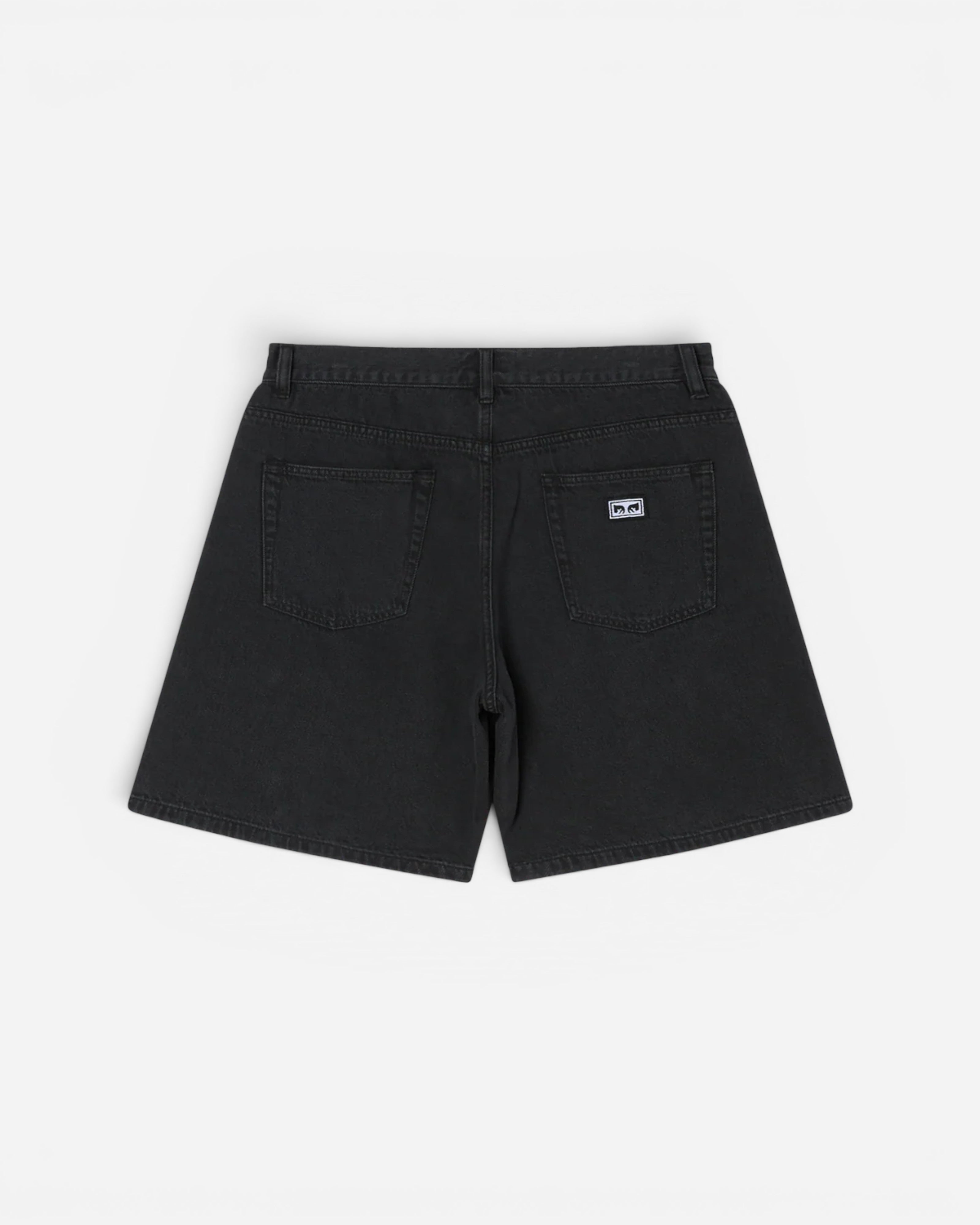 Astrofat Emerson Denim Short in washed black, featuring a relaxed fit and classic 5-pocket styling.