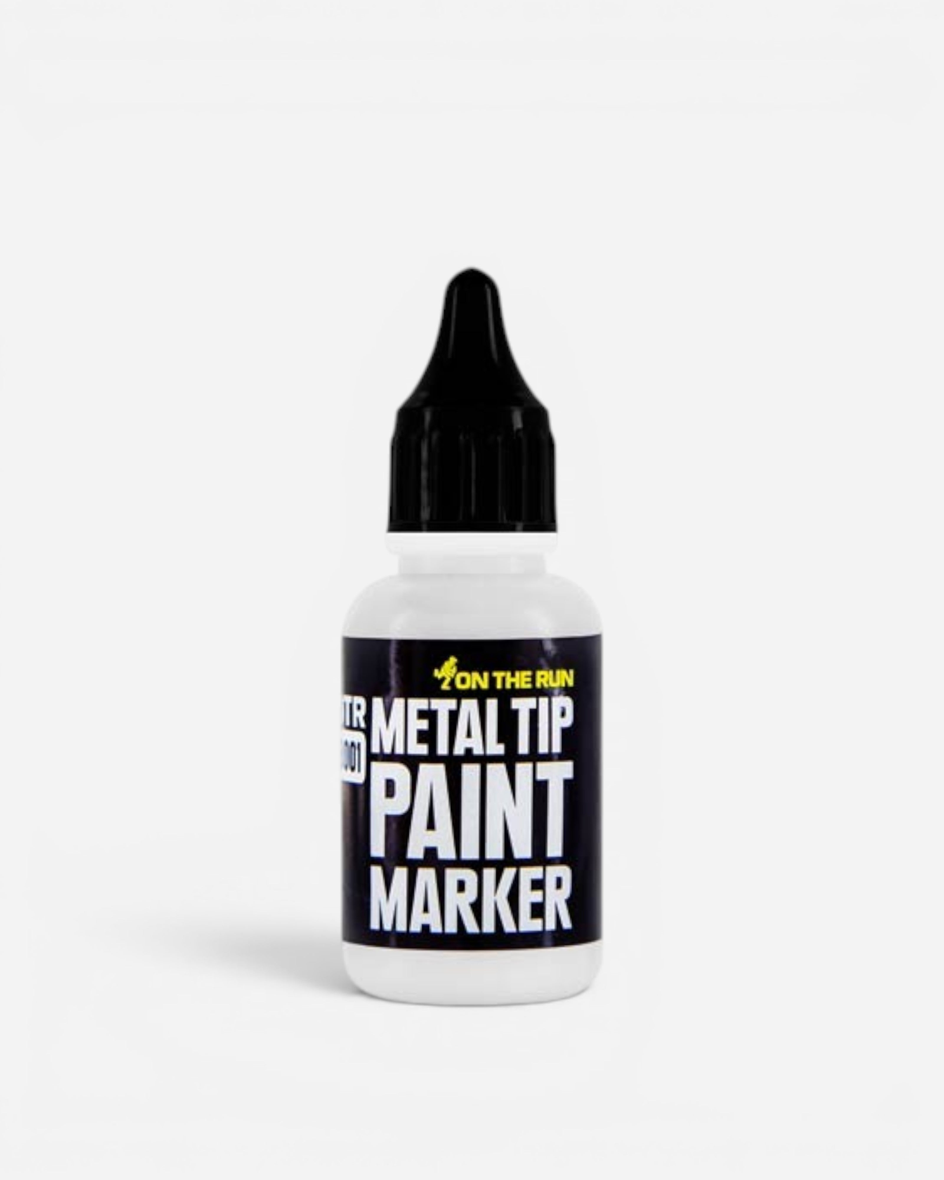Astrofat OTR.8001 empty paint marker with a 2mm metal tip and black cap, 20ml capacity.