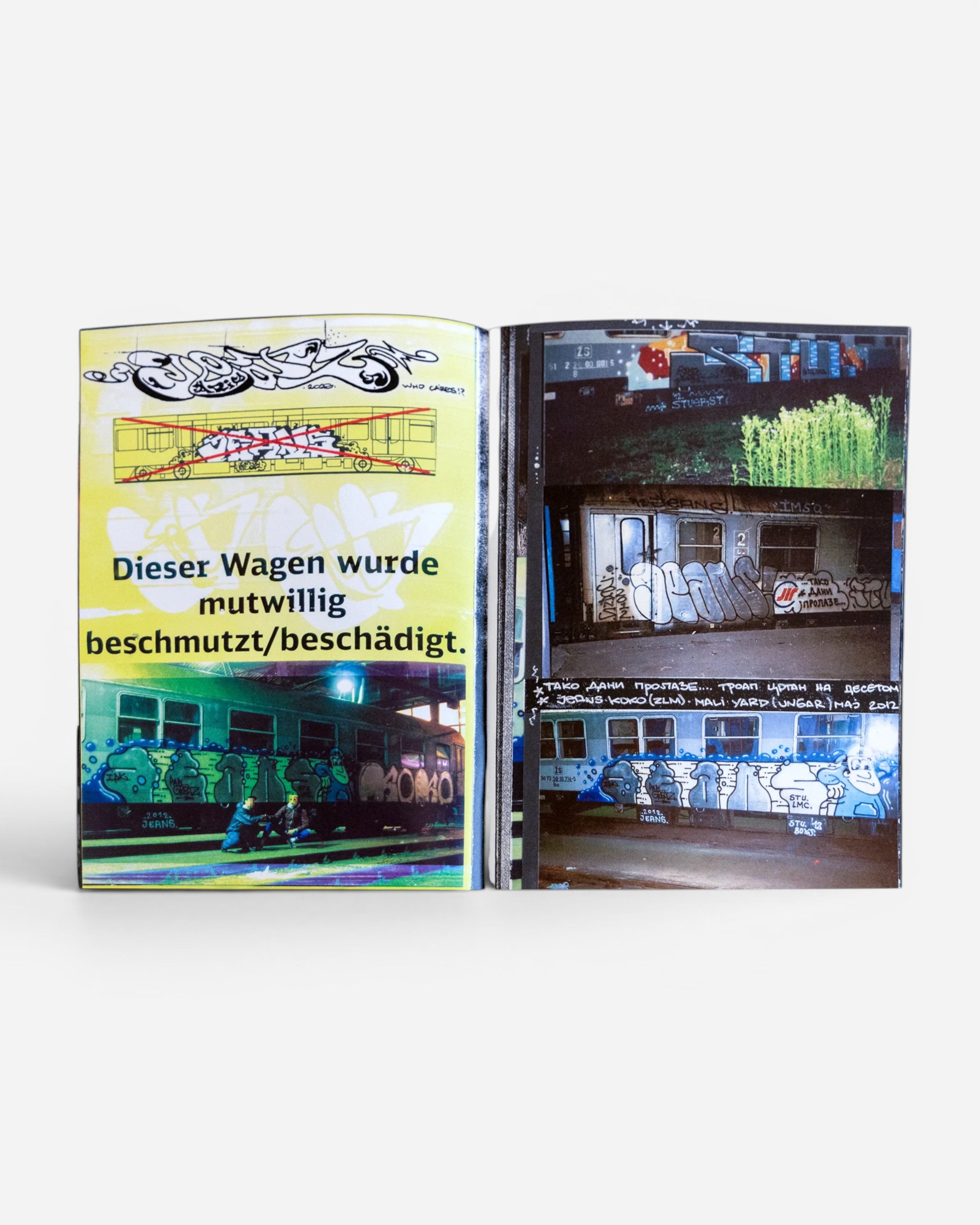 Astrofat Ghetto Fever Bomber League Vol.1 graffiti zine featuring train graffiti photography by Jeanz and Stuer