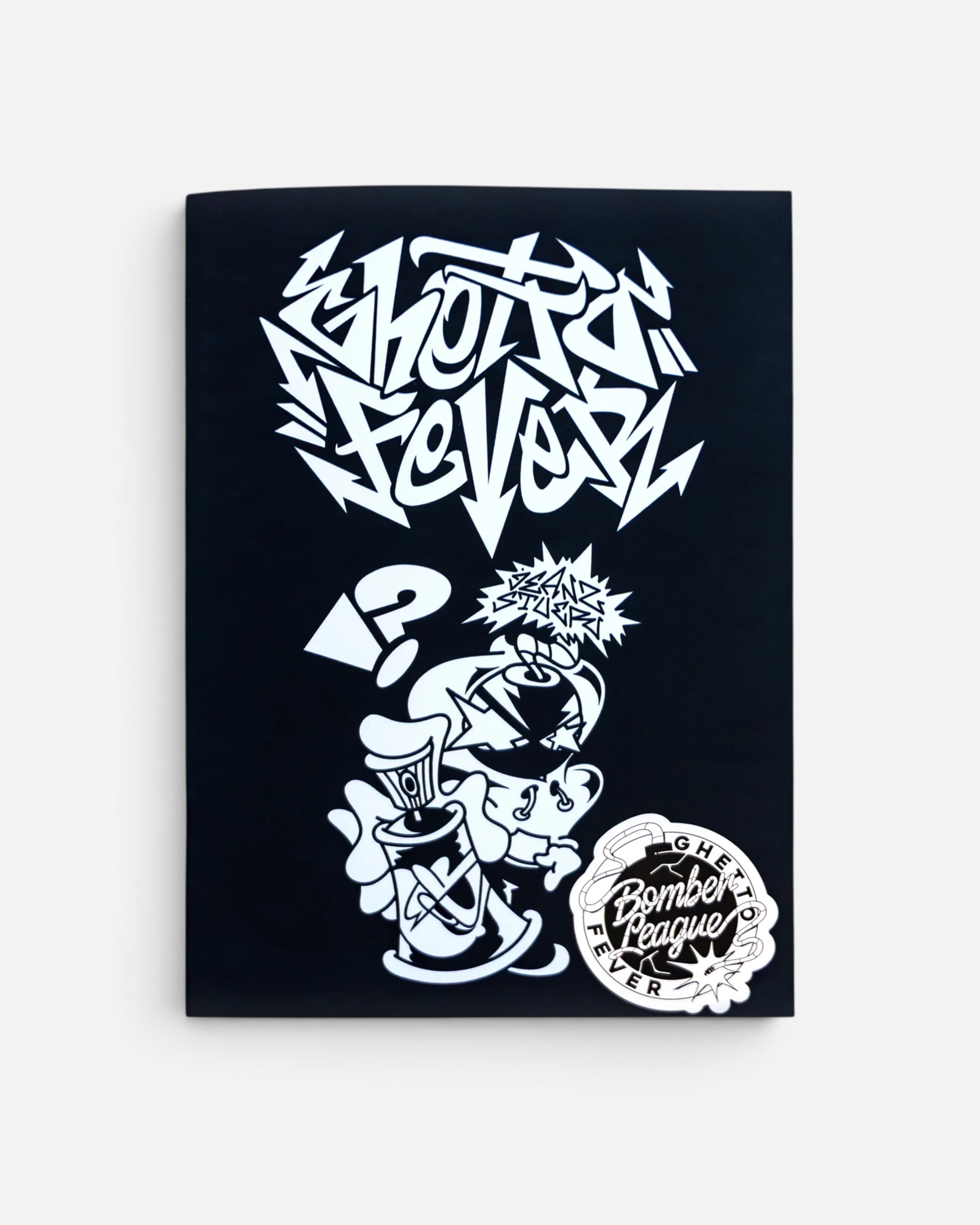 Astrofat Ghetto Fever Bomber League Vol.1 graffiti zine featuring black and white cover art with character design.