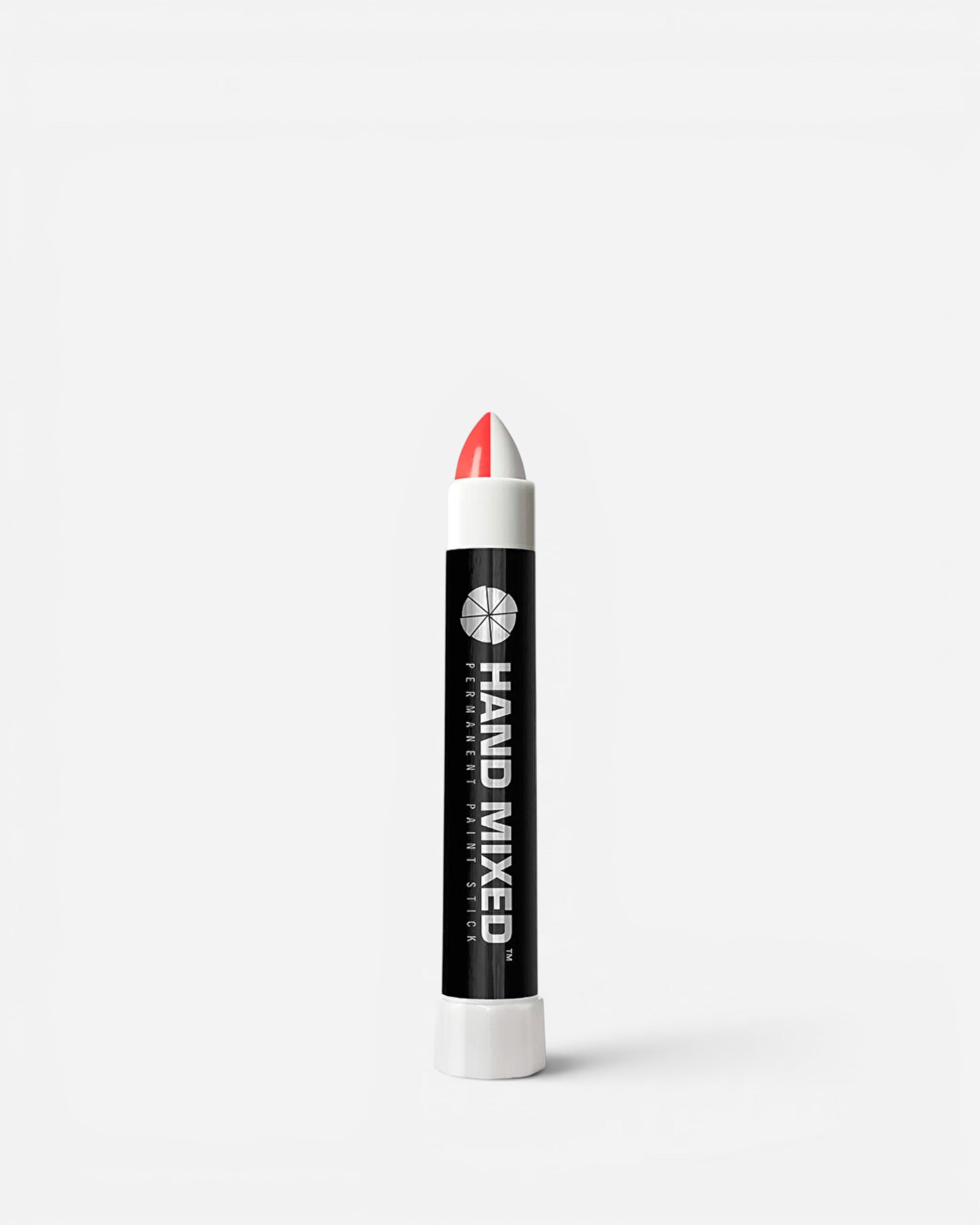 Astrofat Hand Mixed Duo solid paint marker with a dual-color red and white tip for multi-colored graffiti tags.