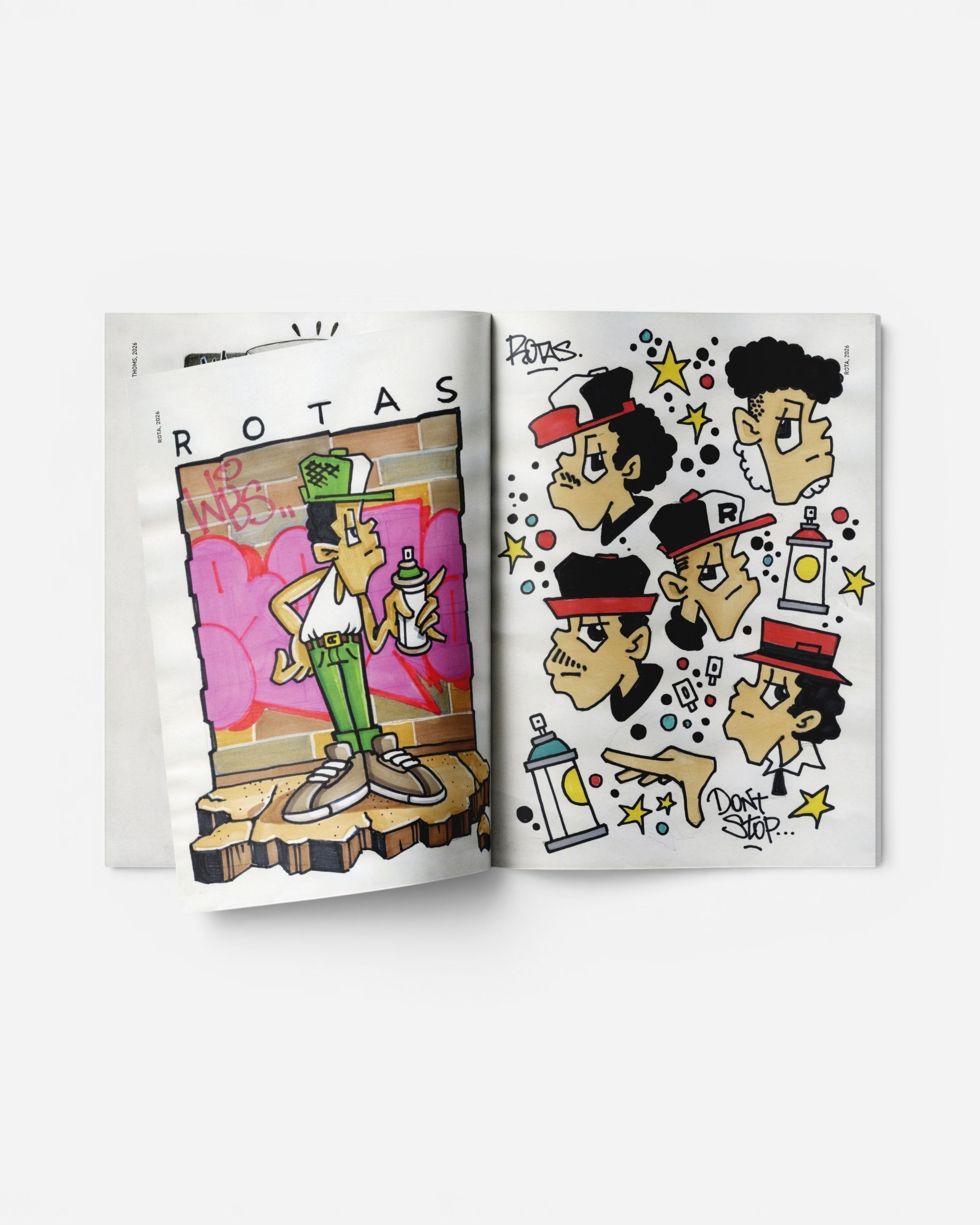 Astrofat PUPPETS: 30 Italian Masters Of Hip Hop Characters Vol.2 book featuring graffiti art and character sketches.