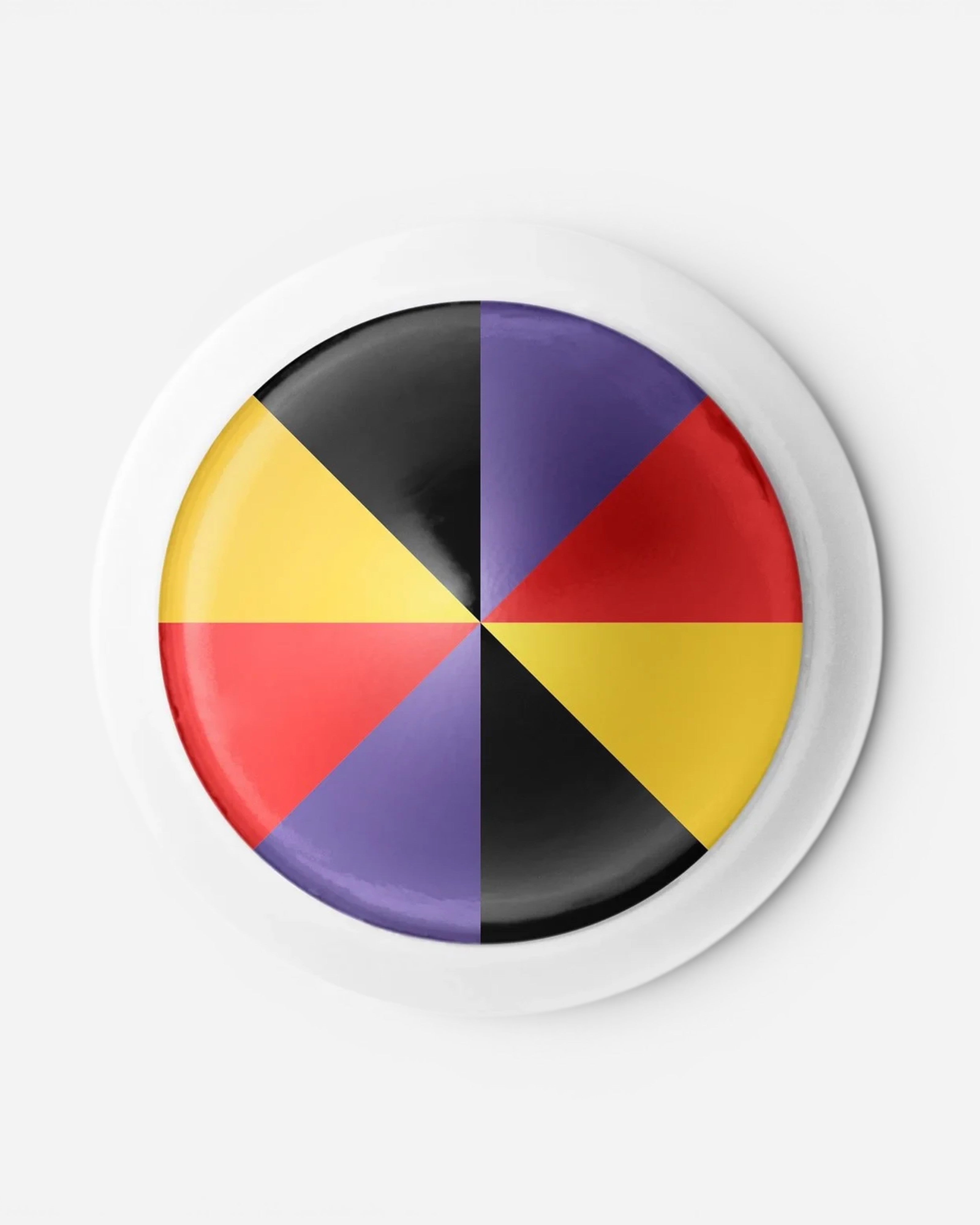 Astrofat HMX Solid Paint Marker Inferno featuring a multi-colored circular tip with red, yellow, purple, and black segments.