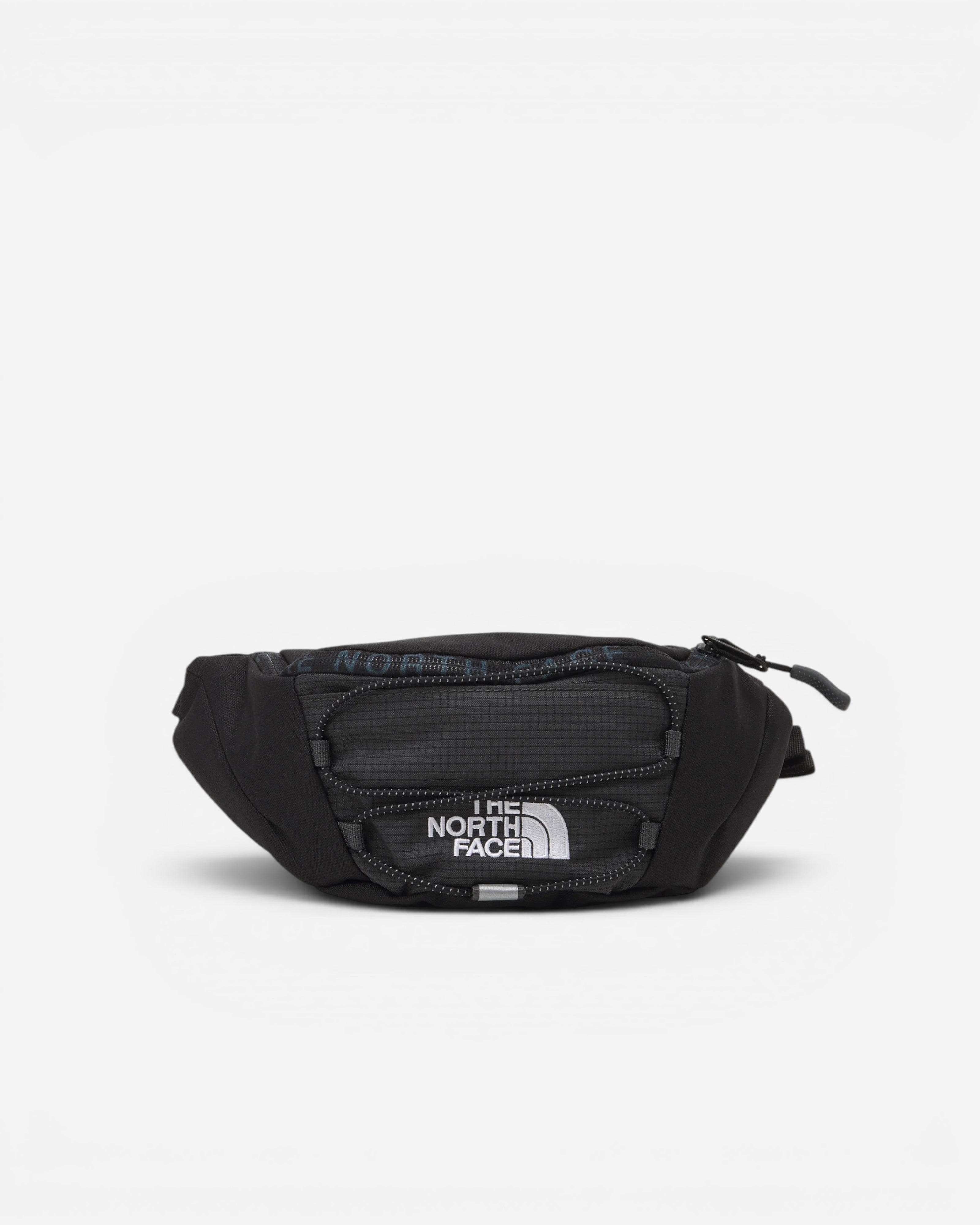 Astrofat Jester Lumbar Asphalt Grey fanny pack with adjustable strap and bungee cords. Features a main compartment and front zip pocket.